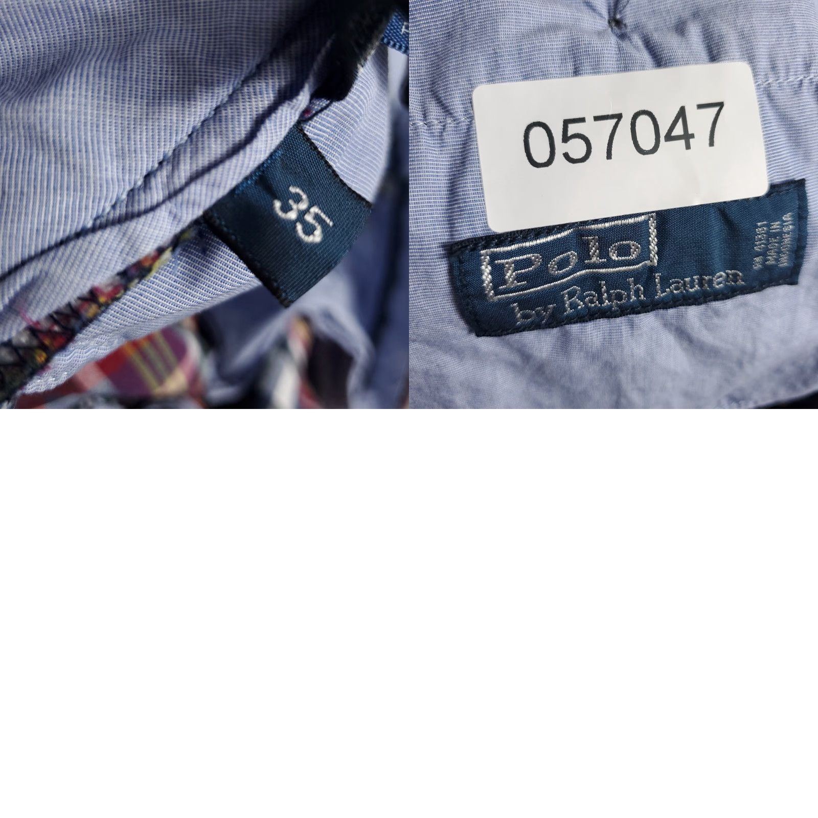 Ralph Lauren VINTAGE Ralph Lauren Men Shorts Casual Flat Front Chino Size 35 Blue Red Plaid Classic Size US 35 - 8 Thumbnail