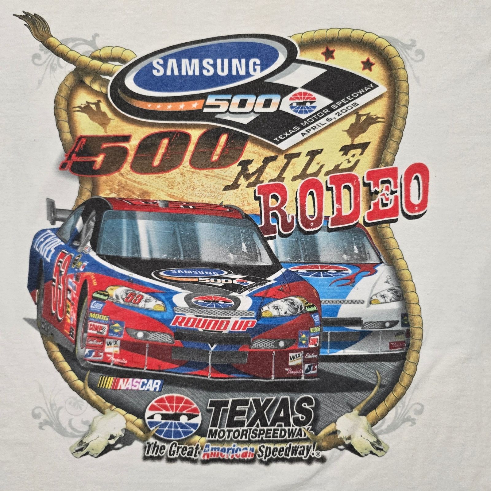 Vintage Vintage Texas Nascar Shirt Samsung 500 Mile Rodeo XL Tee Size US XL / EU 56 / 4 - 2 Thumbnail