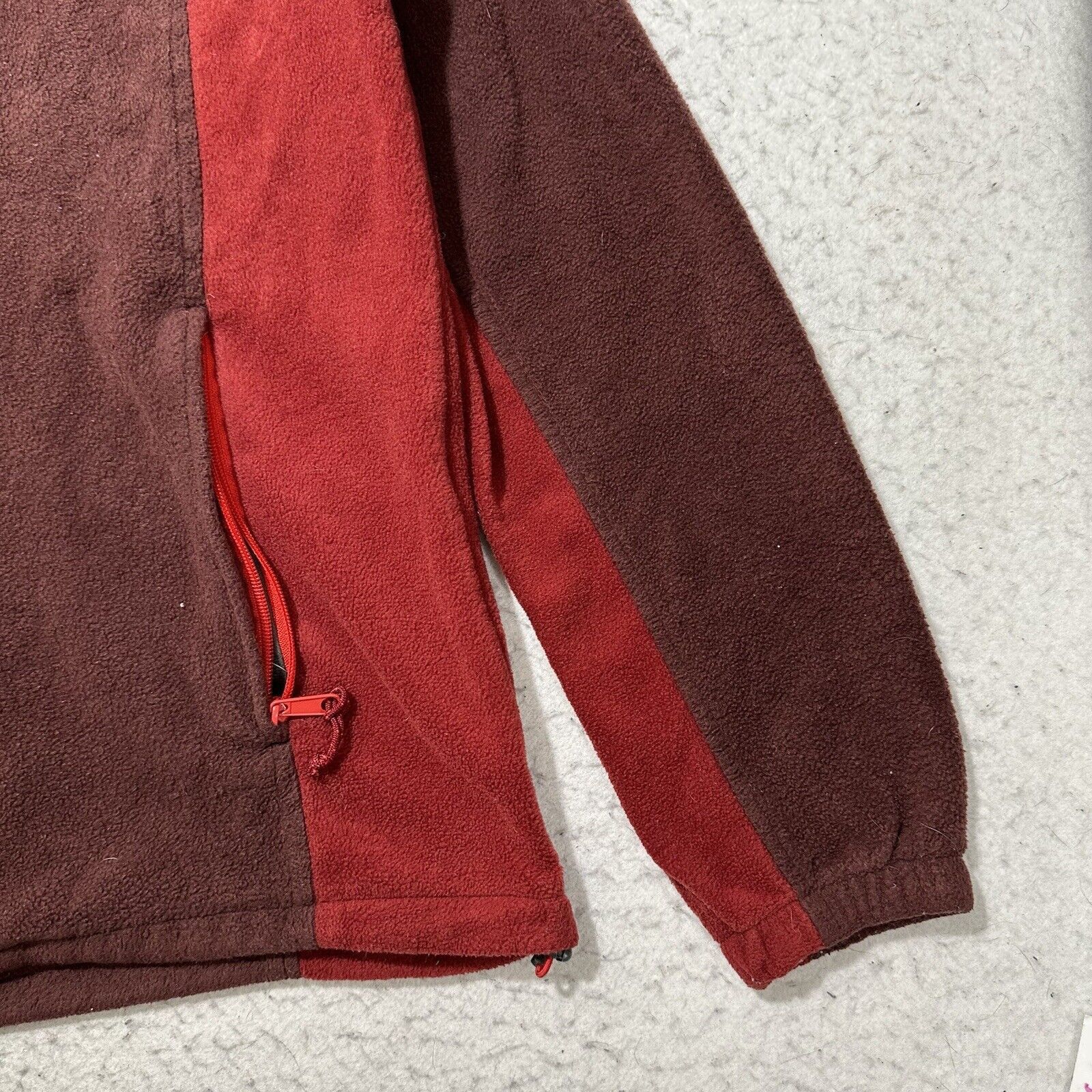 Columbia Columbia Large Fleece Sweatshirt High Neck Maroon Pockets Size US L / EU 52-54 / 3 - 6 Thumbnail