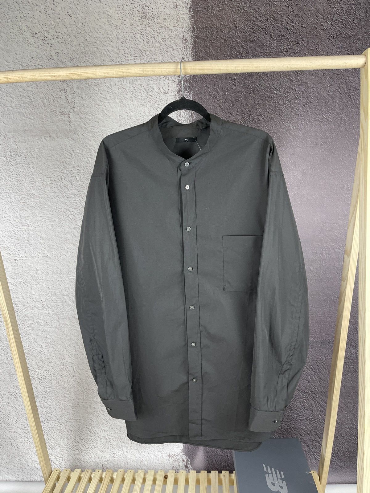 Japanese Brand Jil Sander x Uniqlo collarless oversized button up shirt Size US XL / EU 56 / 4 - 1 Thumbnail