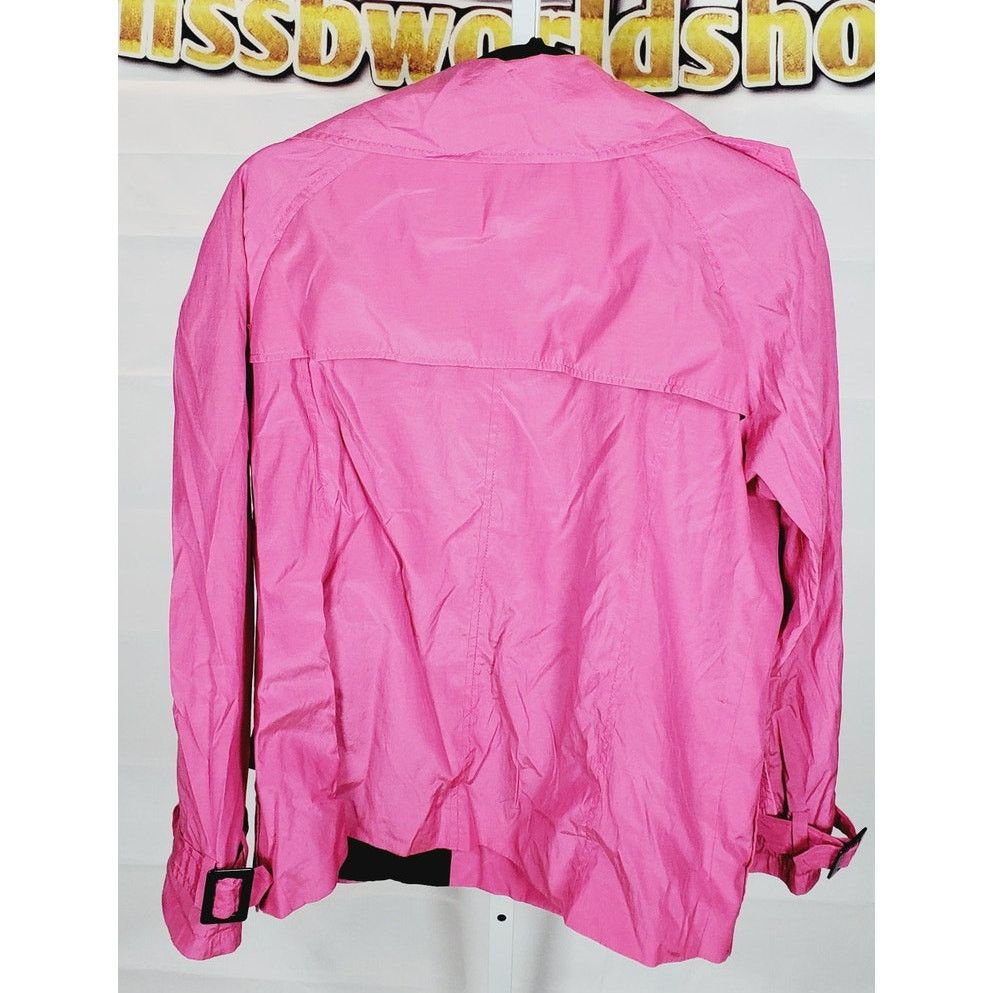 Chicos Chicos Pink Double Breasted Trench Coat Jacket Size 1 S Size S / US 4 / IT 40 - 2 Thumbnail