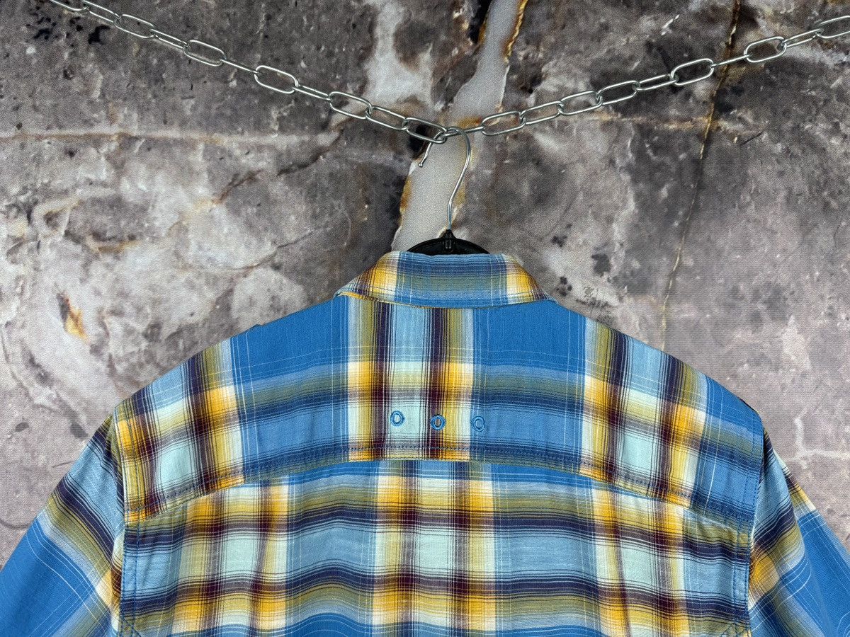 Diesel Diesel Plaid Utility Short Sleeve Button Up Shirt Blue Check Size US S / EU 44-46 / 1 - 10 Thumbnail