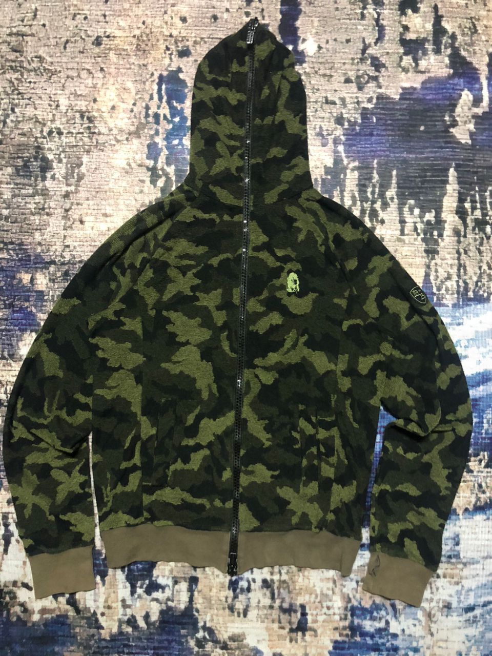 Japanese Brand Dartin Bonarpato Camouflage Hoodie Full Zip Velvet Size US M / EU 48-50 / 2 - 2 Thumbnail