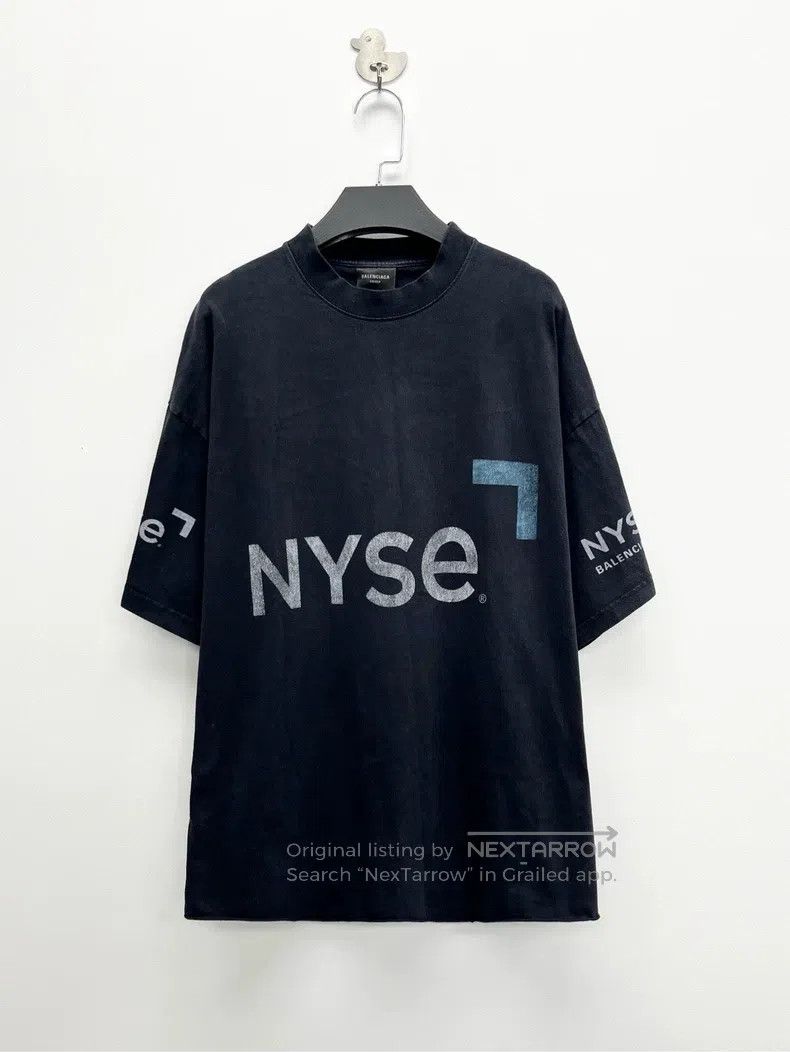 Balenciaga Balenciaga Washed Distressed Navy Blue NYSE NYSE Limited A Size US M / EU 48-50 / 2 - 1 Thumbnail