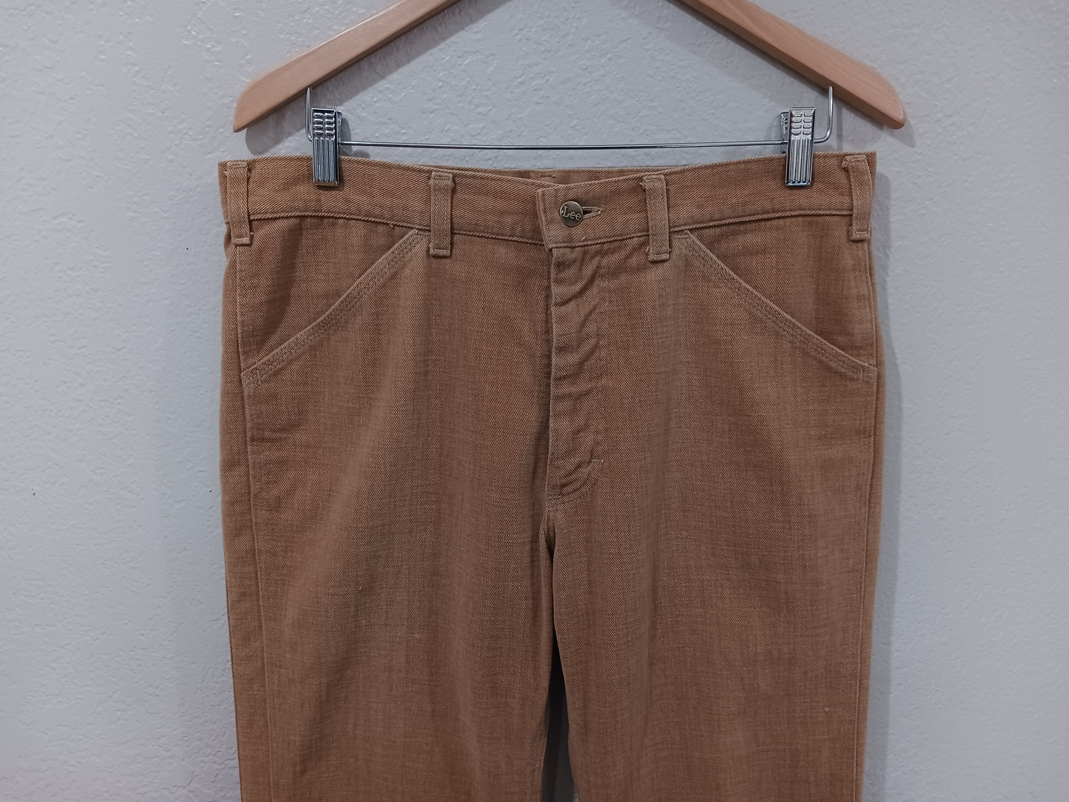 Lee Lee Vintage 1970s "Lee-Set" Sanfor-Set Bell Bottom Jeans Size US 34 / EU 50 - 9 Thumbnail