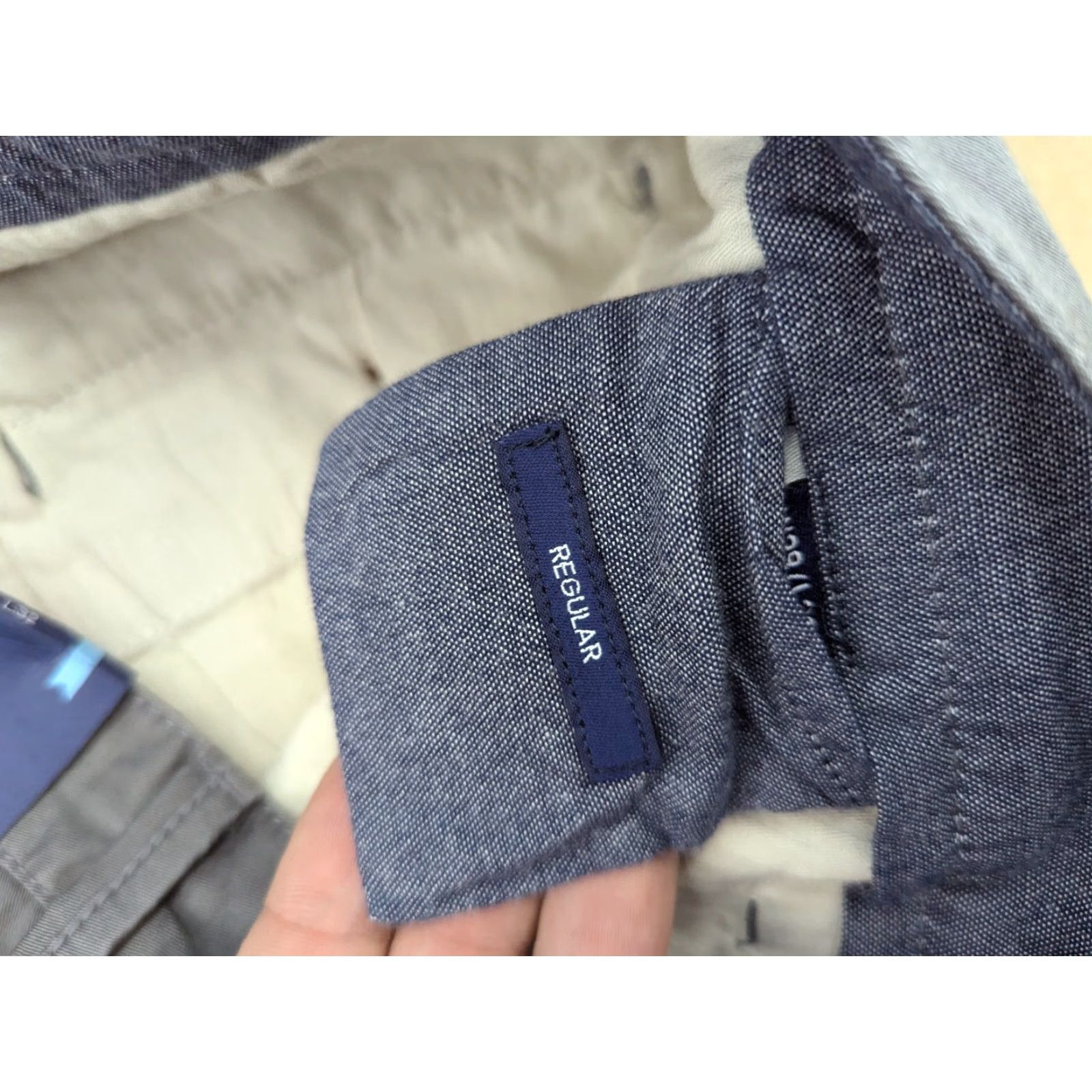 Gant GANT Mens Chino Pants 29x32 Gray Khaki Straight Mid Rise Regular Fit Pants Mens Color Gray Size 29 Style Chino Front Flat Front Size US 29 - 3 Thumbnail