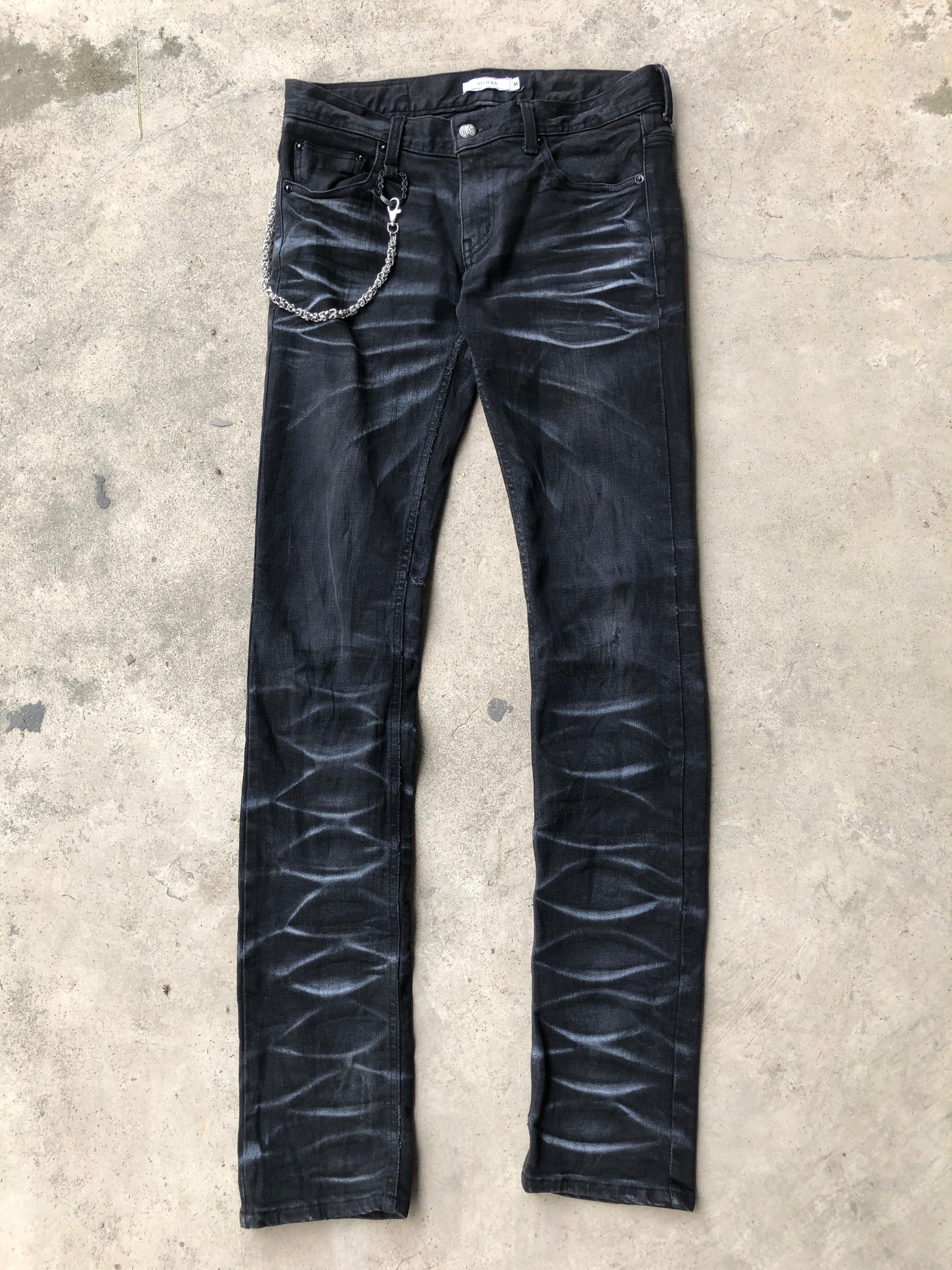 image of If Six Was Nine x Kmrii Midas Mudwash Jeans in Black, Men's (Size 32)