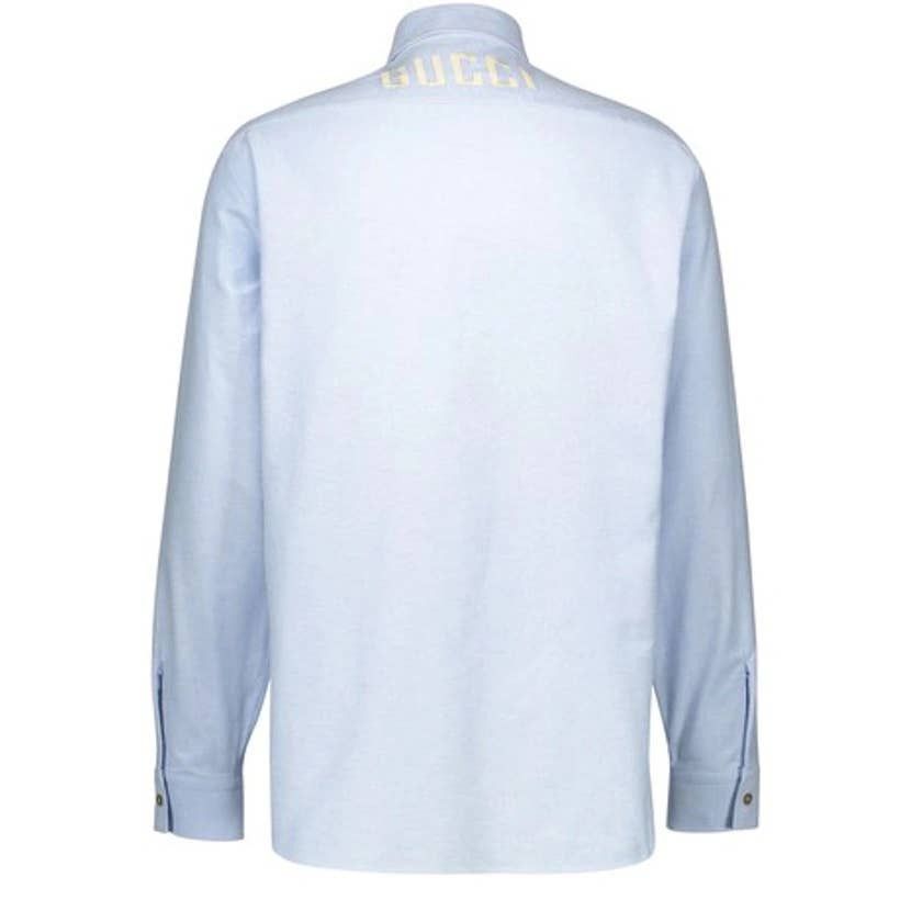 Gucci New GUCCI Dress Shirt Top w Logo Embroidery Sz 50 / L Large Size US L / EU 52-54 / 3 - 4 Thumbnail