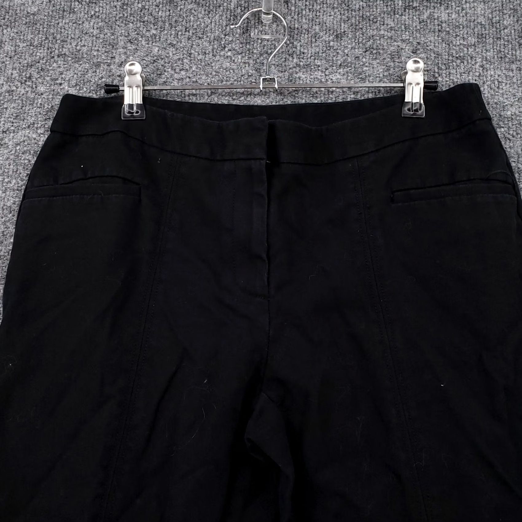 Anne Klein Anne Klein Womens Pants 8 Black Chino Flat Front Mid Rise Casual Ankle Size 30" / US 8 / IT 44 - 2 Thumbnail