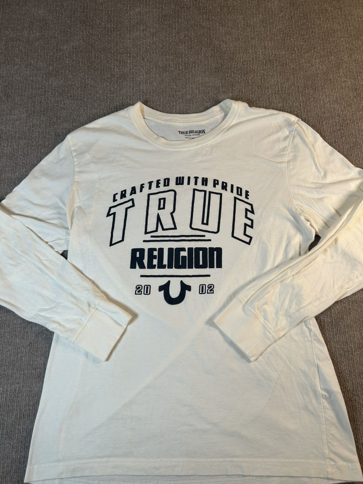 True Religion True Religion Long Sleeve Men’s Medium White Graphic Tee0085 Size US M / EU 48-50 / 2 - 1 Thumbnail