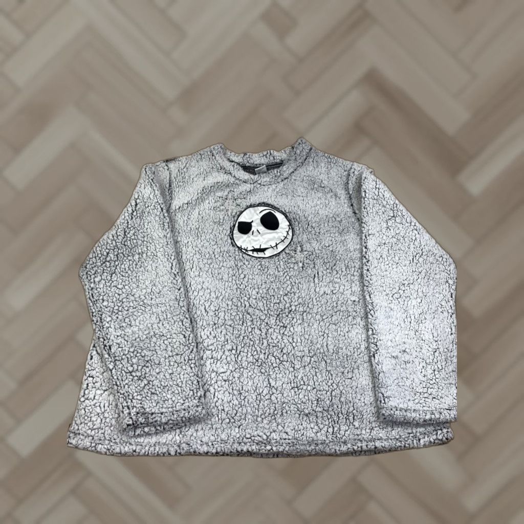 Disney VINTAGE Nightmare Before Christmas Sweatshirt Women’s 2XL Gray Disney Crew Neck Jack Skellington Pajama Top Size XXL / US 16-18 / IT 52-54 - 1 Thumbnail