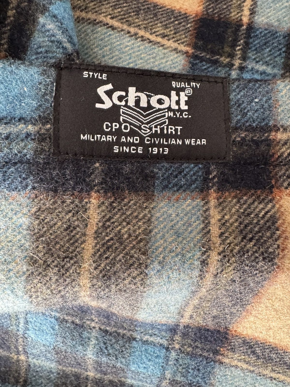Schott Schott CPO Wool Plaid Shirt Size US S / EU 44-46 / 1 - 7 Thumbnail
