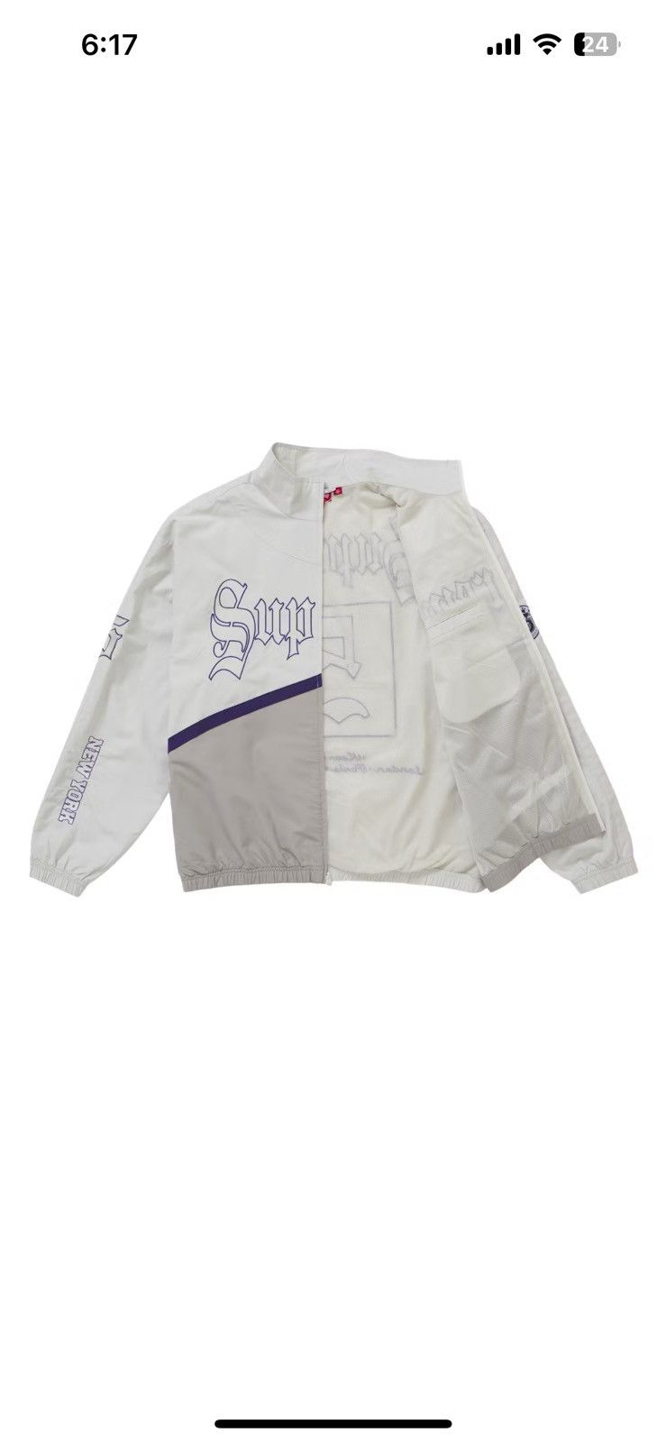 Supreme Supreme Old English Track Jacket Size US XXL / EU 58 / 5 - 10 Thumbnail