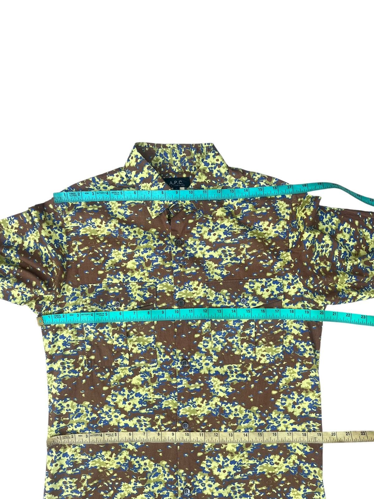 A.P.C. Vintage A.P.C. Made in France Camouflage Long Sleeve Shirt Size US M / EU 48-50 / 2 - 2 Thumbnail