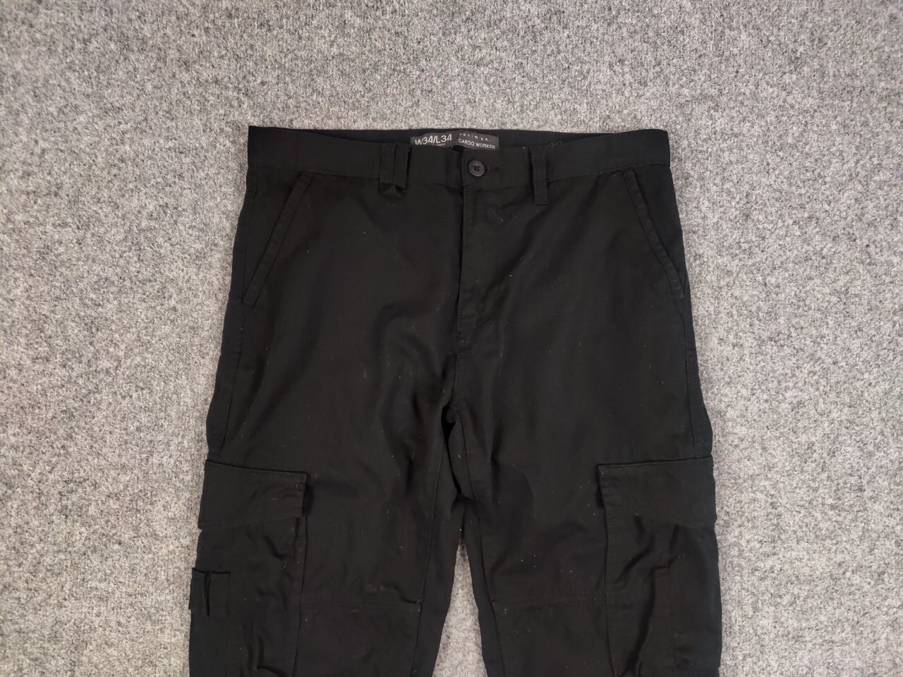 Japanese Brand Vintage 90's Japanese design black multi pocket Cargo Pants Size US 34 / EU 50 - 14 Thumbnail