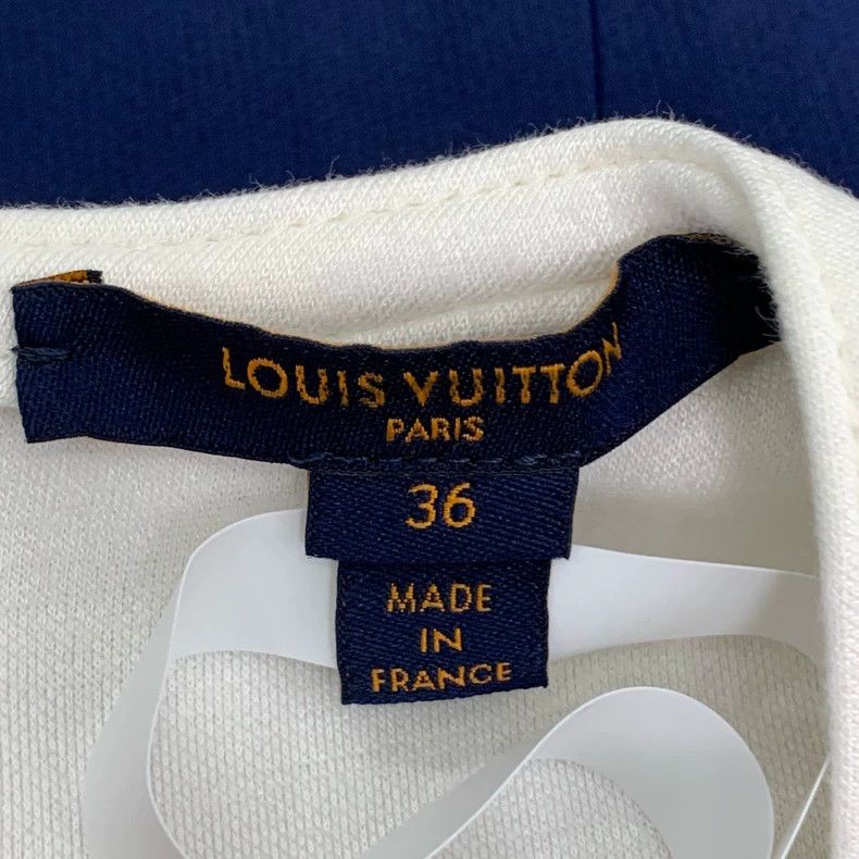 Louis Vuitton Louis Vuitton Logo buttoned blue and white color-block woo Size XS / US 0-2 / IT 36-38 - 6 Thumbnail