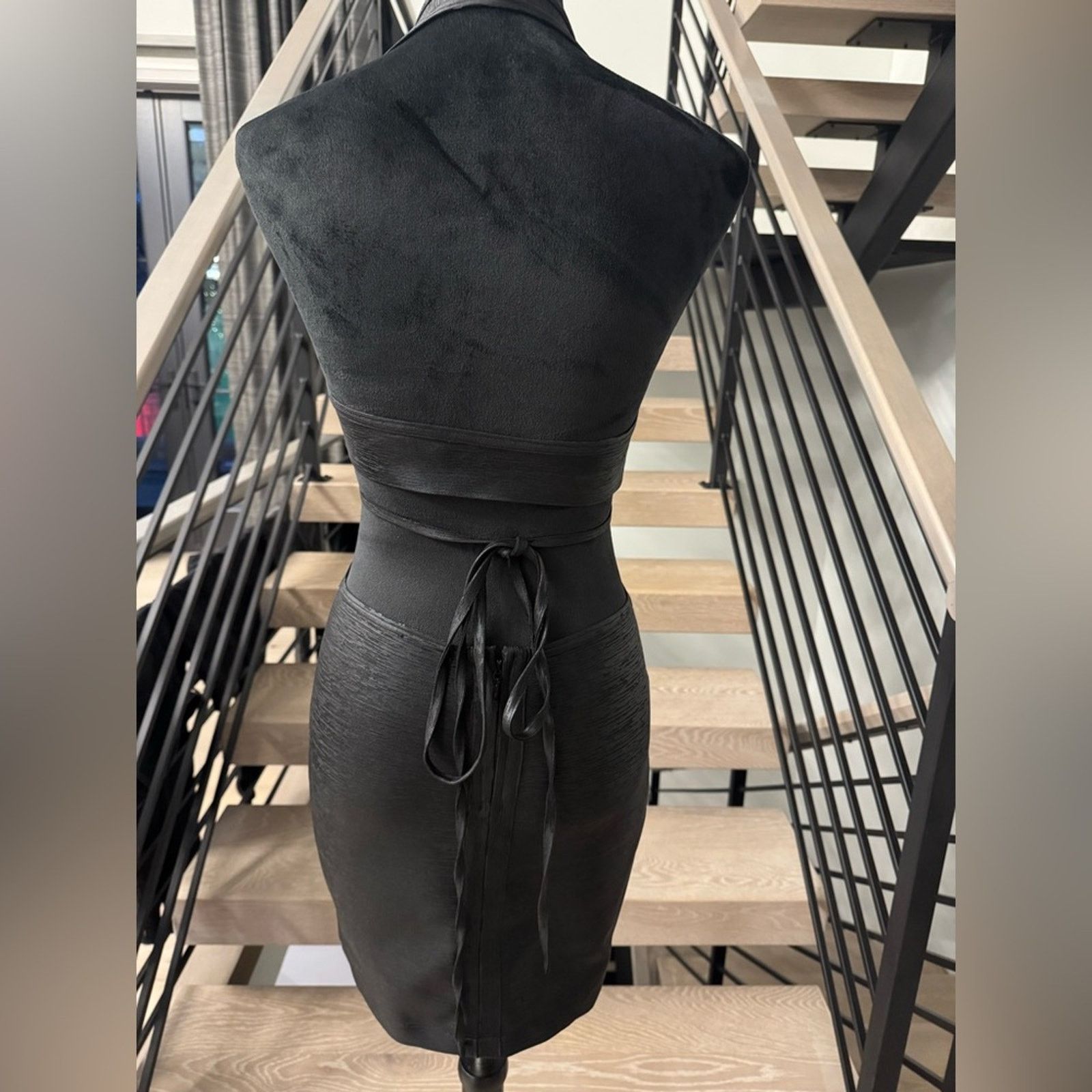 Other Elegant Black Halter Leather Like Dress size S Size S / US 4 / IT 40 - 14 Thumbnail