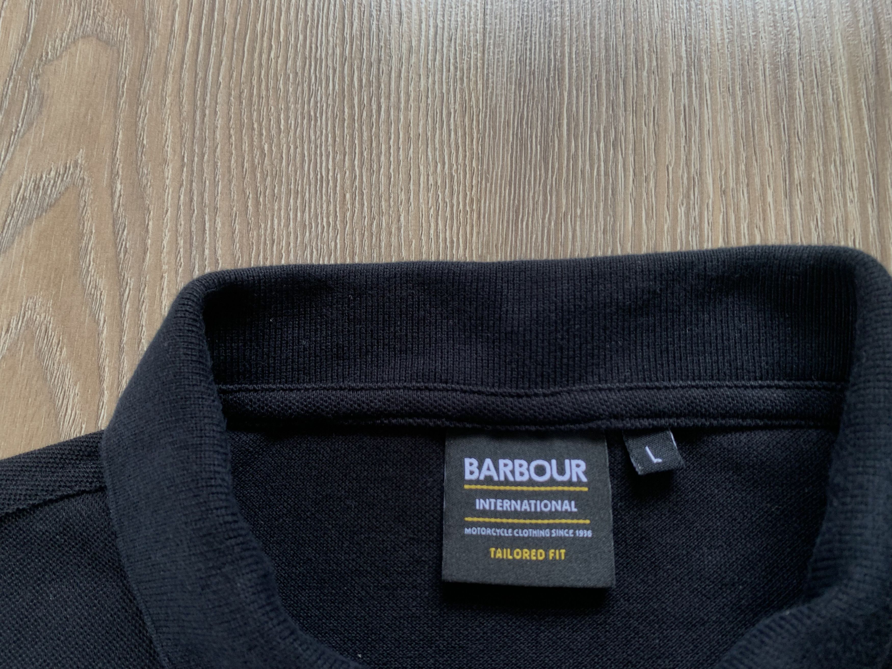 Barbour Mens Barbour International Formula Polo Cotton Black Size US L / EU 52-54 / 3 - 6 Thumbnail