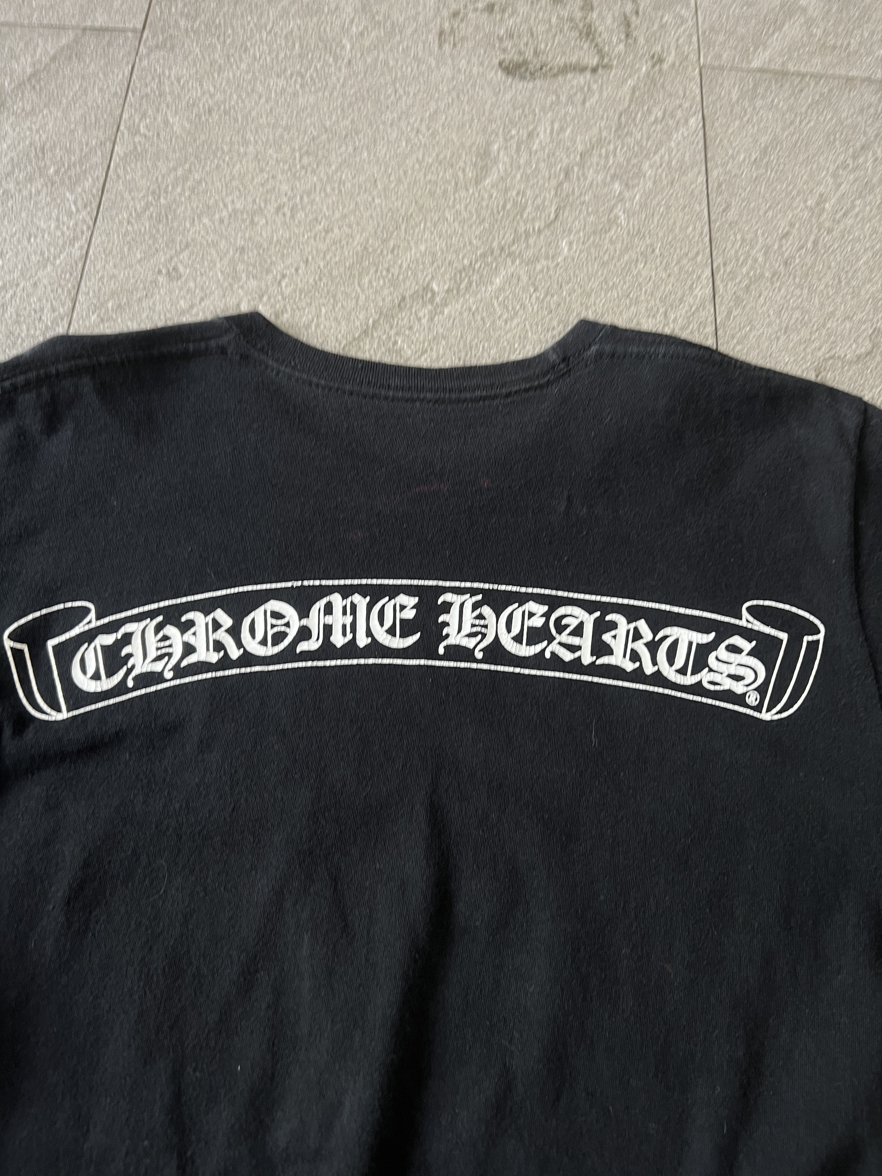 Chrome Hearts Chrome Hearts Scroll Logo Pocket Tee Black Small Size US S / EU 44-46 / 1 - 3 Thumbnail