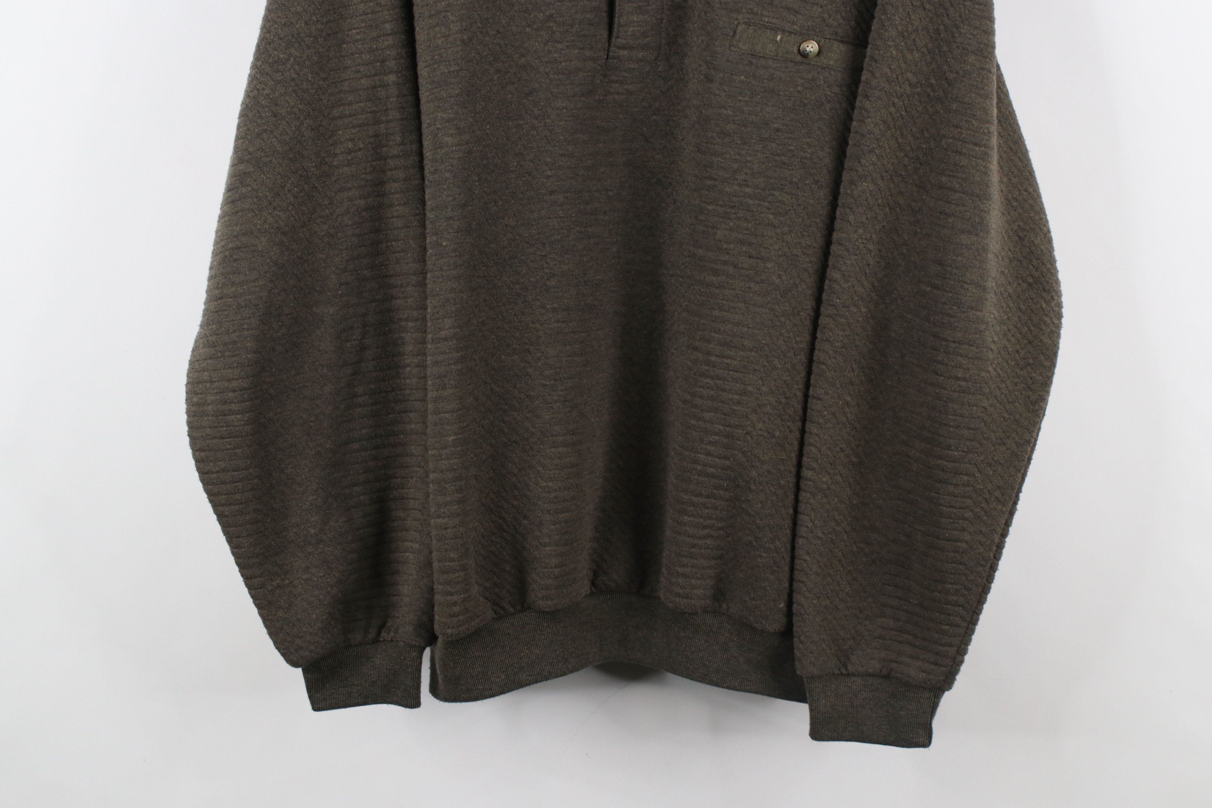 Vintage Vintage 90s Streetwear Textured Collared Pullover Sweatshirt Size US L / EU 52-54 / 3 - 3 Thumbnail