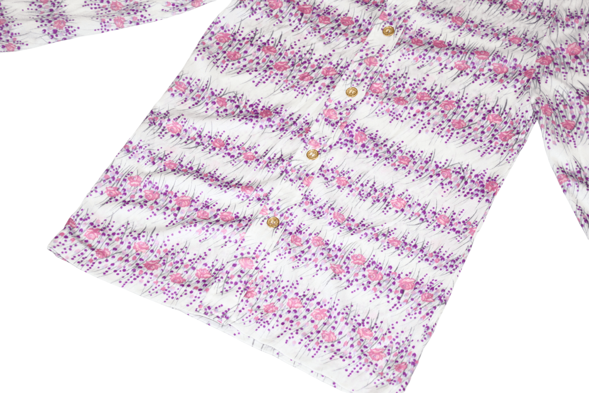 Japanese Brand Marty Ribbon Abstract Floral Printed Polyester Blouse Shirt Size M / US 6-8 / IT 42-44 - 5 Thumbnail