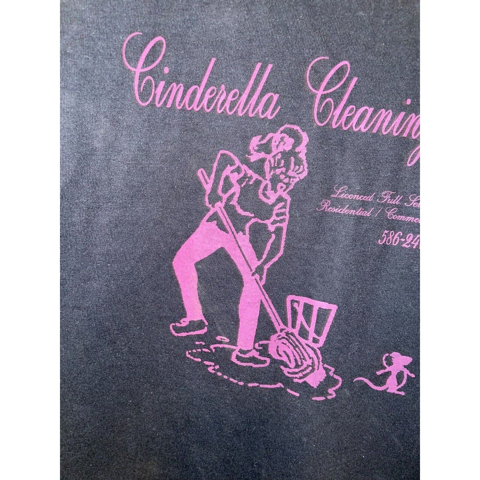 Jerzees Vintage Cleaning Shirt Jerzees Cinderella Service Tee 90s L Size US L / EU 52-54 / 3 - 3 Thumbnail