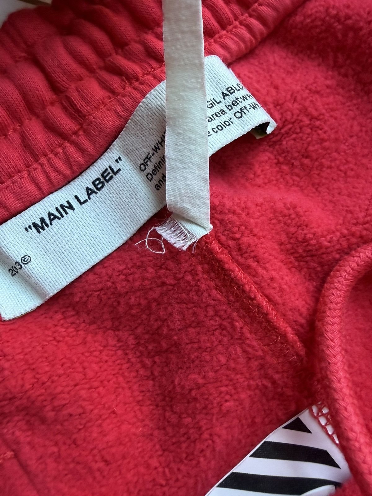 Off-White Off-White FW19/20 Red Sweatpants Size US 33 - 9 Thumbnail