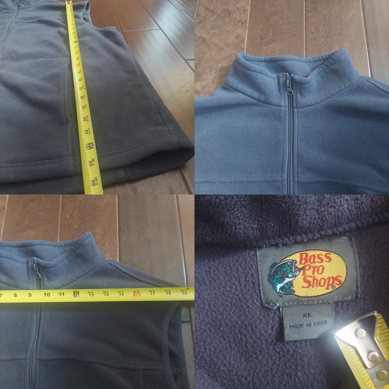 Bass Pro Shops Bass Pro Shops Vest Mens Sleeveless Gray Fleece Full Zip Front XL, Pockets, Thermal, Outdoor Fishing, Regular Fit, Polyester, China, Casual, Travel Size US XL / EU 56 / 4 - 8 Thumbnail