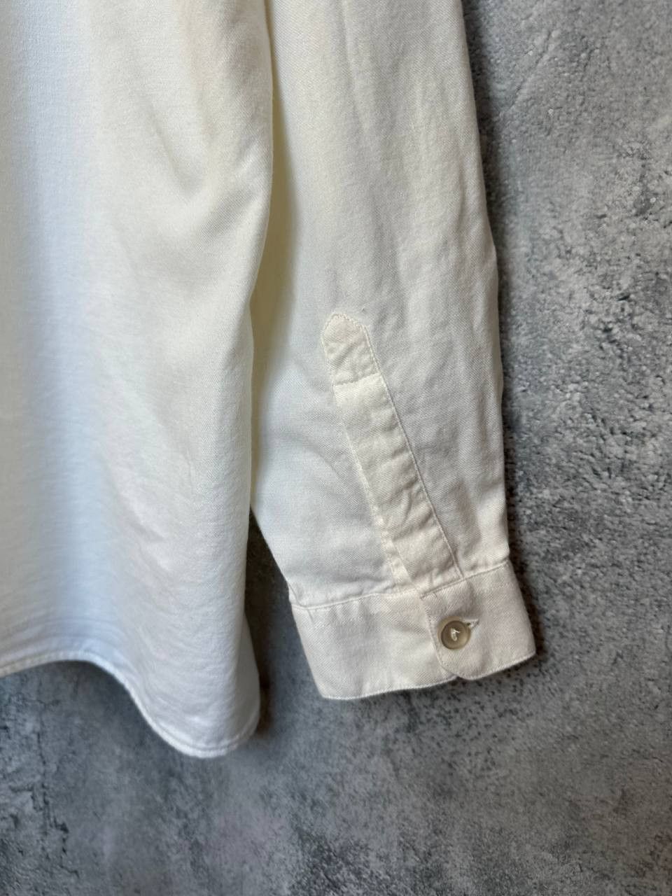 Designer James Meade Wool Shirt Button Up Milk Long Sleeve Size US XXL / EU 58 / 5 - 10 Thumbnail