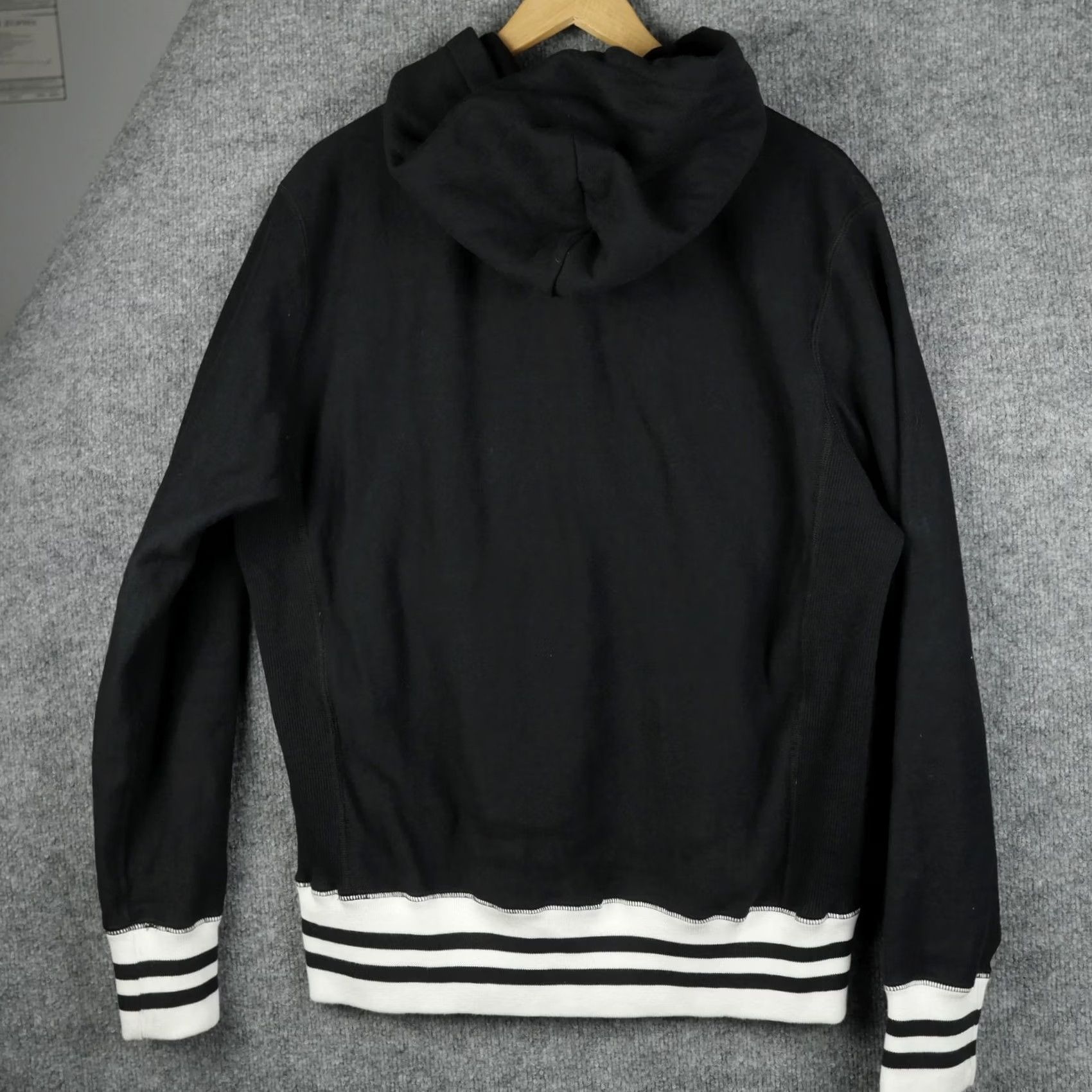 Champion Champion Todd Snyder Hoodie Mens Medium Black NY New York Fleece 1/2 Zip Striped Size US M / EU 48-50 / 2 - 4 Thumbnail