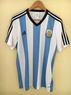 Adidas Messi Argentina 2014 World Cup Final Away Soccer Jersey Shirt L SKU#G75187