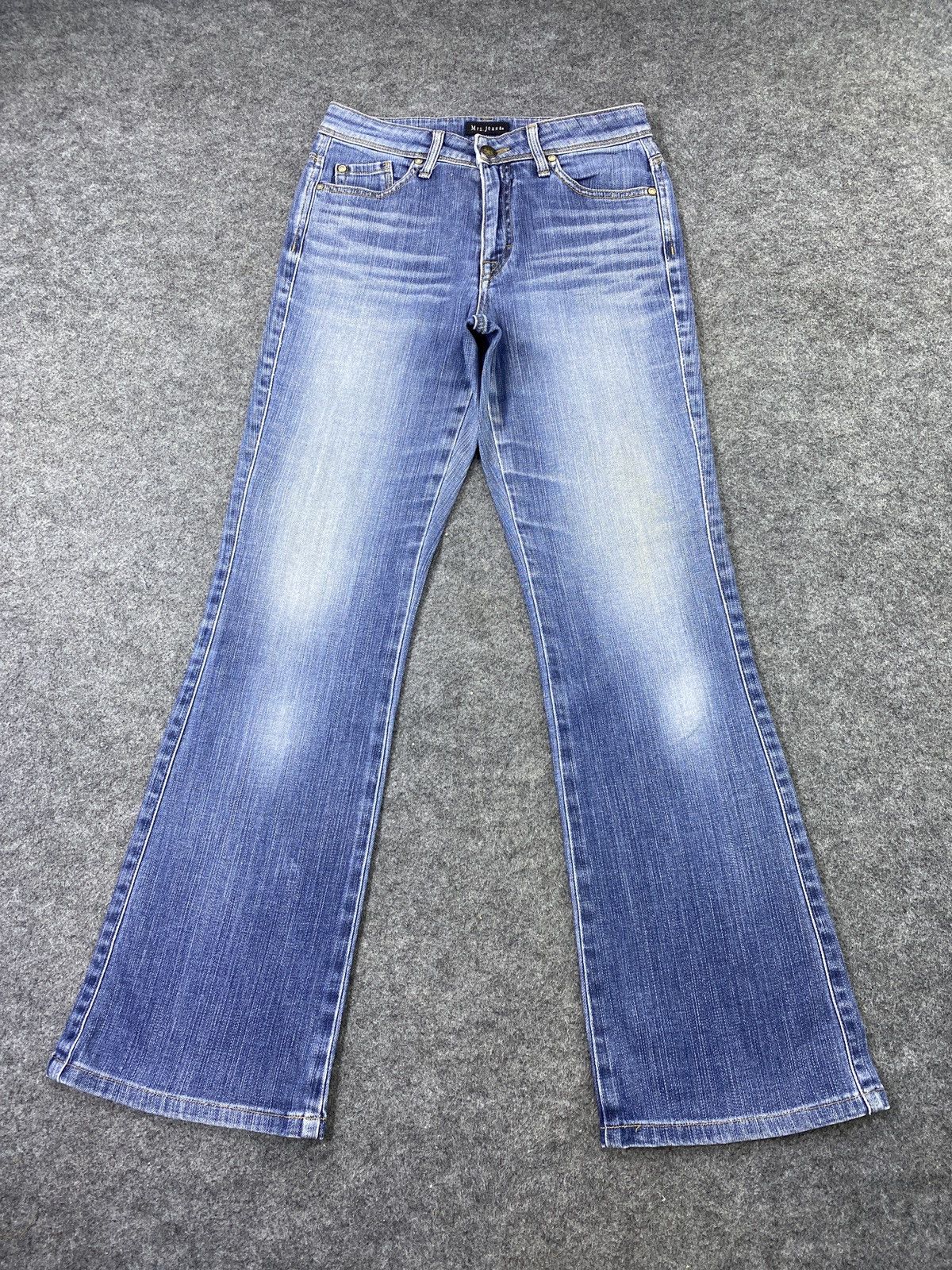 Japanese Brand Japanese Brand mrs.Jeana Flare Blue Wash Jeans - J1030 Size 27" / US 4 / IT 40 - 2 Thumbnail