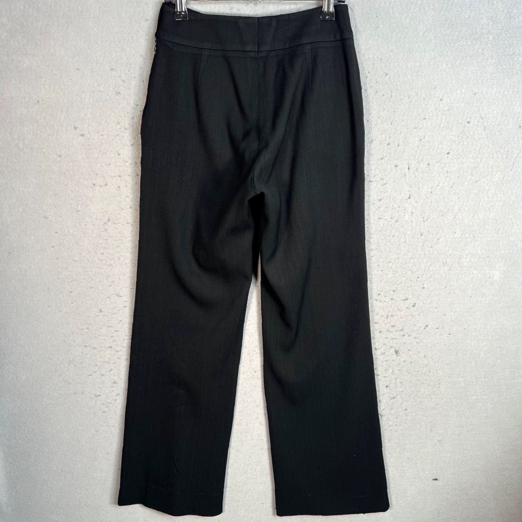 Escada VINTAGE ESCADA Pants Wide-Leg Wool Blend Adult Women 32 Black Wool Dress Pants 30 In Inseam Womens Size 24" / US 00 / IT 34 - 2 Thumbnail