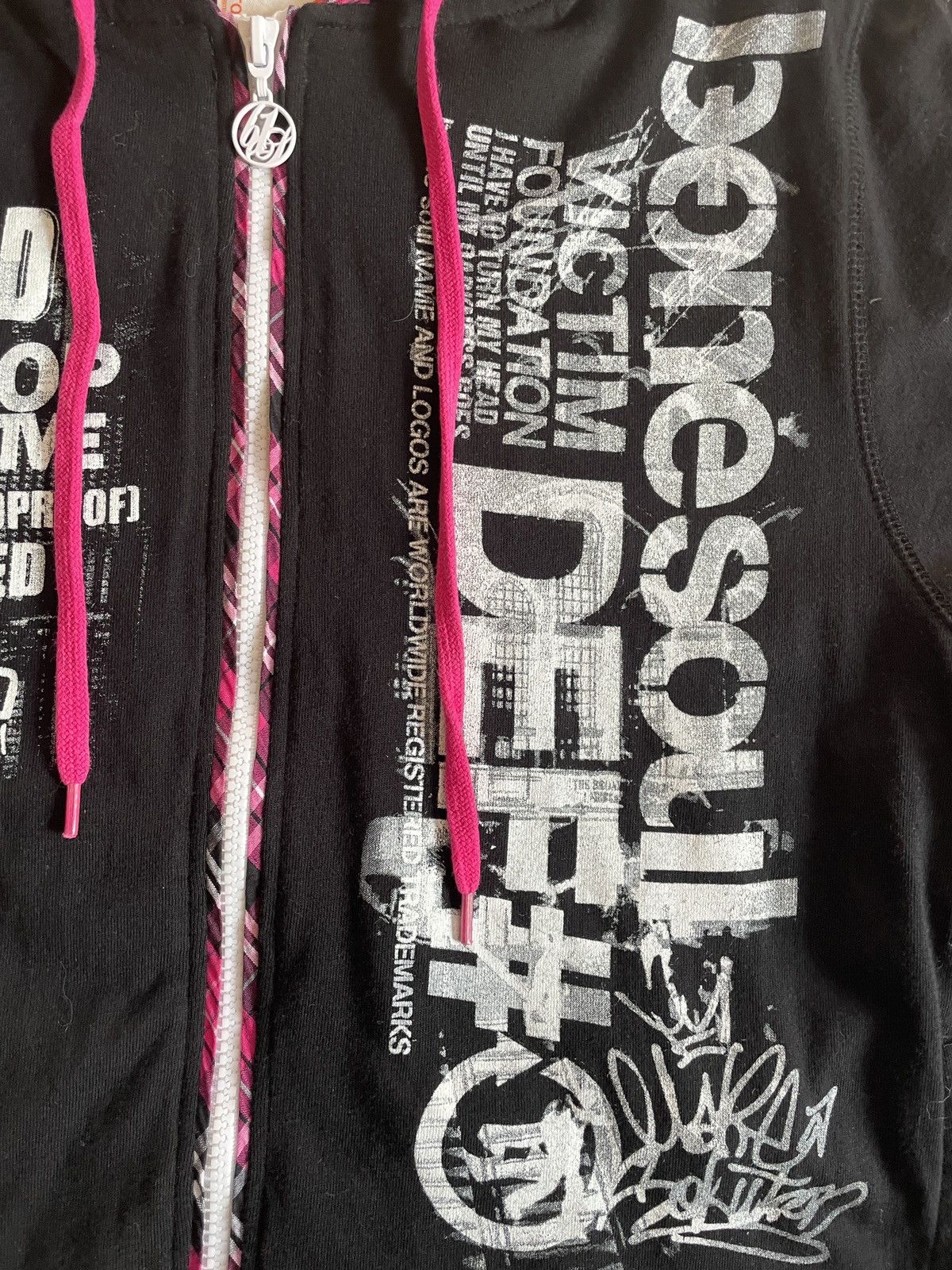 If Six Was Nine 2000s Japanese archive Vkei Poem Zip-Up Short Sleeve Hoodie Size US S / EU 44-46 / 1 - 6 Thumbnail