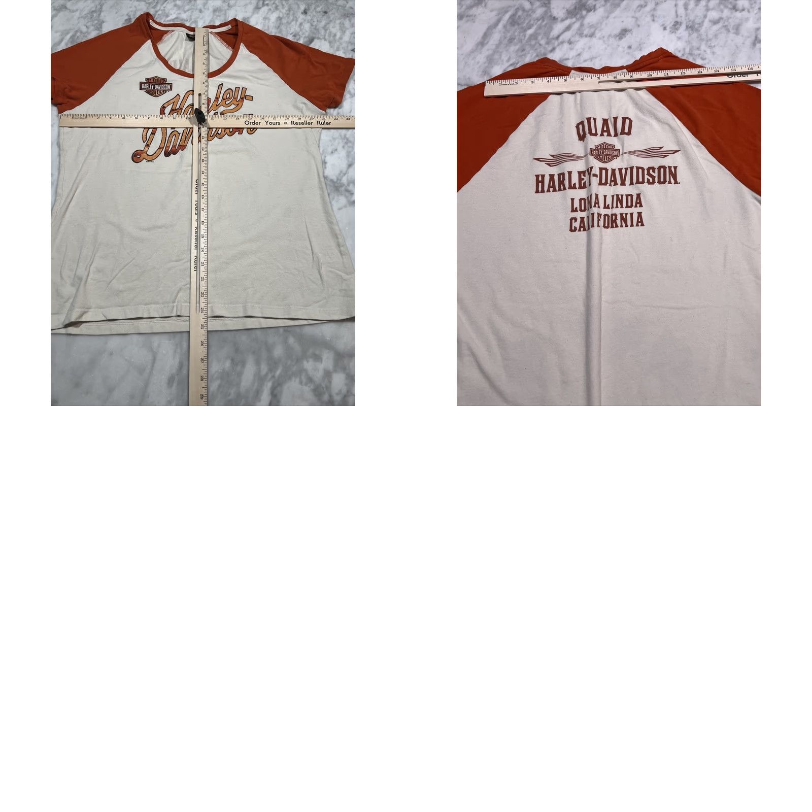 Harley Davidson VINTAGE Harley-Davidson Shirt Women’s M Orange California 2019 Quaid Loma Linda Biker Crew Neck Short Sleeve Easy Care Shirt Mens/Womens Size M / US 6-8 / IT 42-44 - 8 Thumbnail