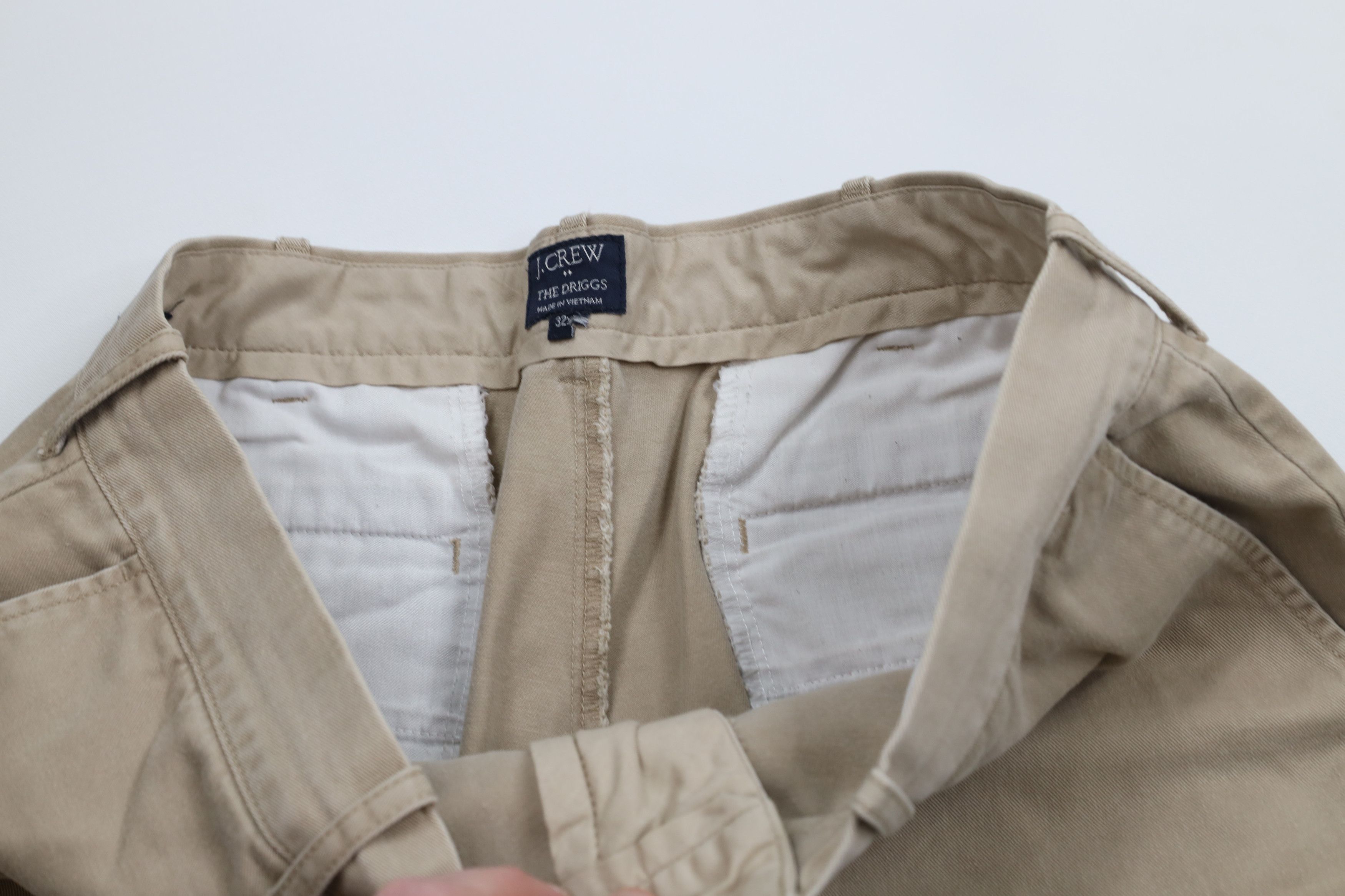 J.Crew × Vintage J Crew The Driggs Slim Fit Chino Pants Trousers Beige Cotton Size US 32 / EU 48 - 7 Thumbnail