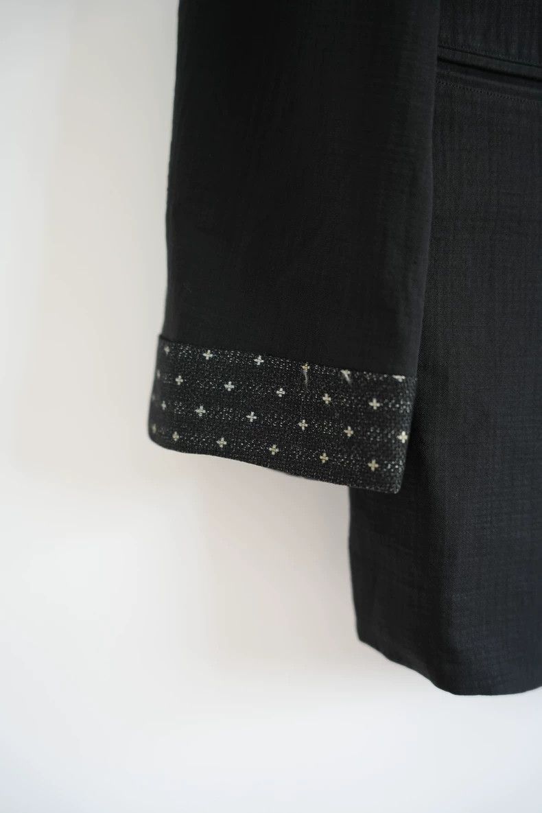 Yohji Yamamoto Yohji Yamamoto Yohji Yamamoto Black Suit Jacket with Embro Size US S / EU 44-46 / 1 - 4 Thumbnail