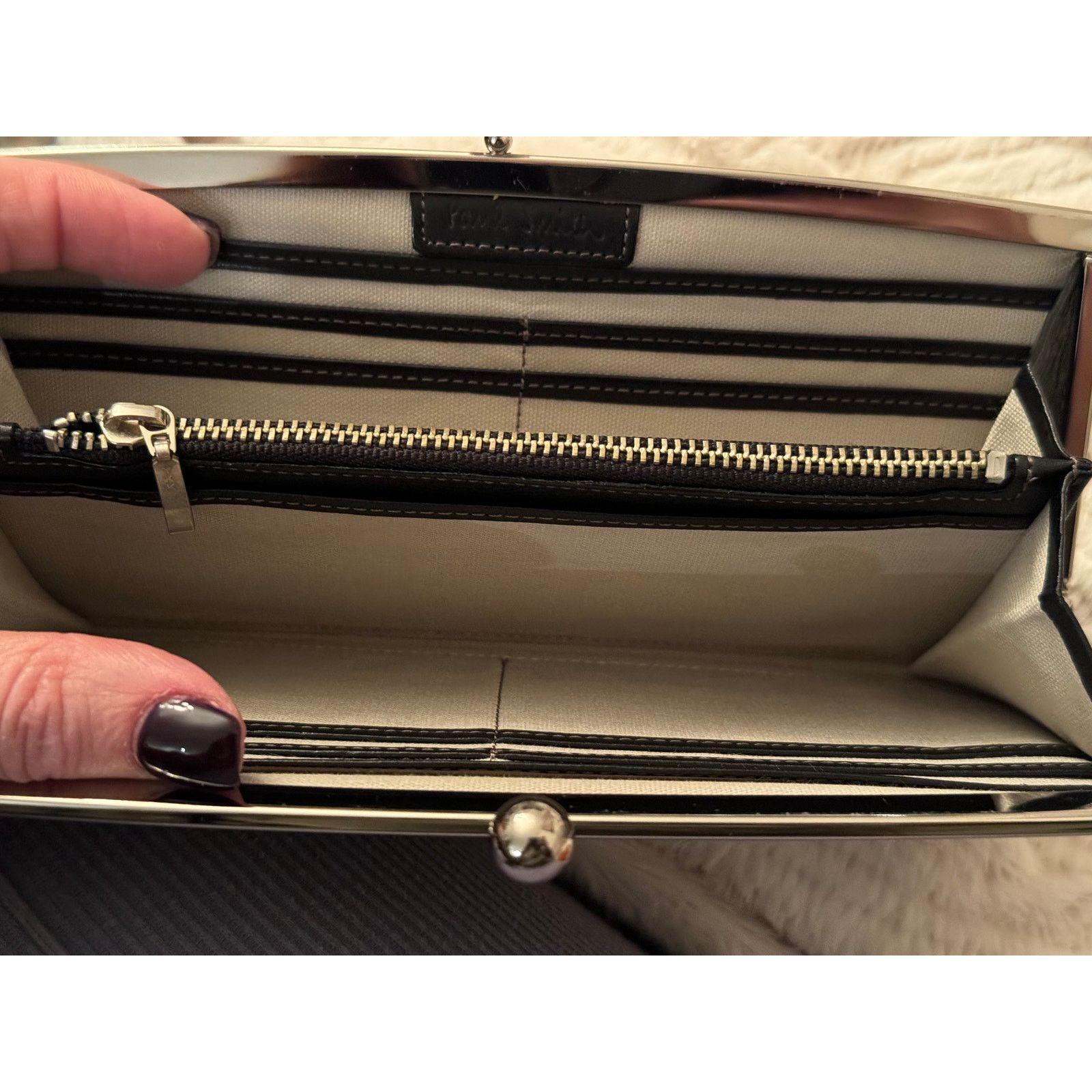 Paul Smith PAUL SMITH Black Yellow Heart Print Kiss Lock Clutch Bag Size ONE SIZE - 7 Thumbnail
