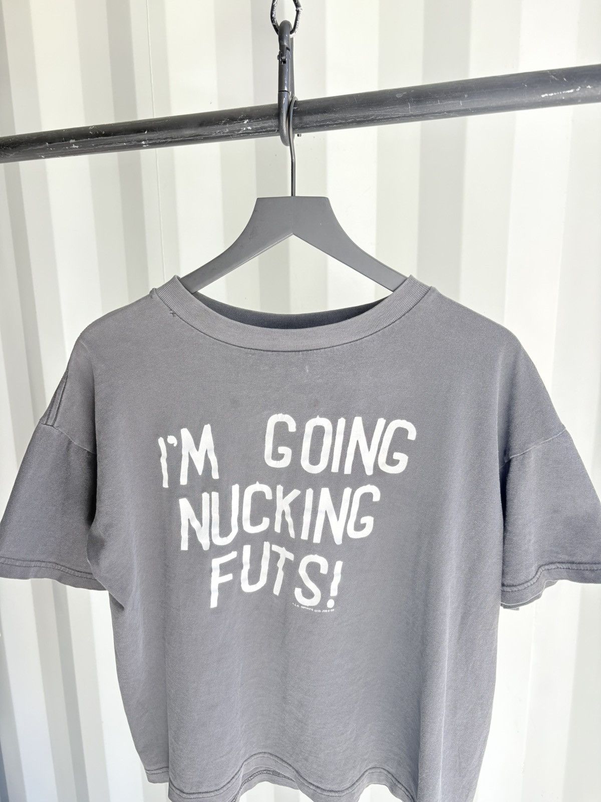 Vintage Vintage I’m Going Nucking Futs Shirt Faded Distressed Grunge Size US L / EU 52-54 / 3 - 3 Thumbnail