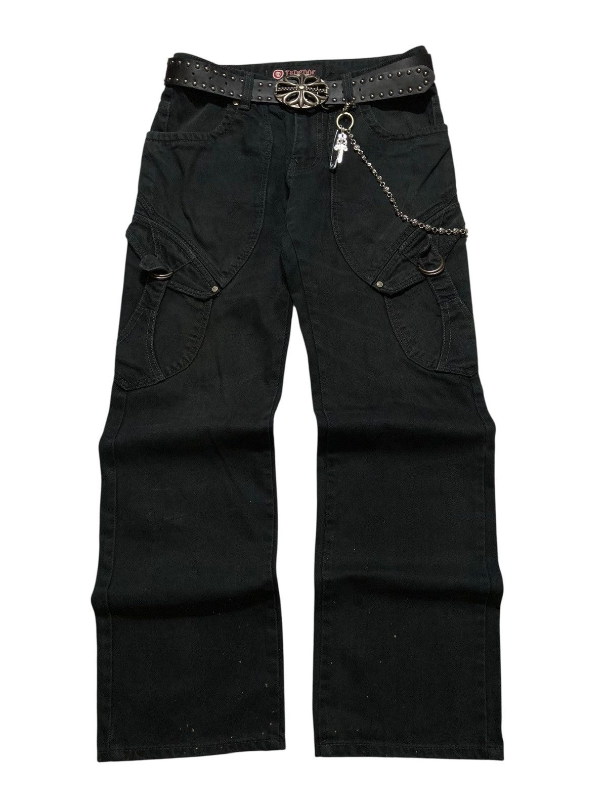 Le Grande Bleu (L.G.B.) TRUEDOC - Cargo Pants Bondage Black Wash Vkei Style Japanese Size US 30 / EU 46 - 1 Thumbnail