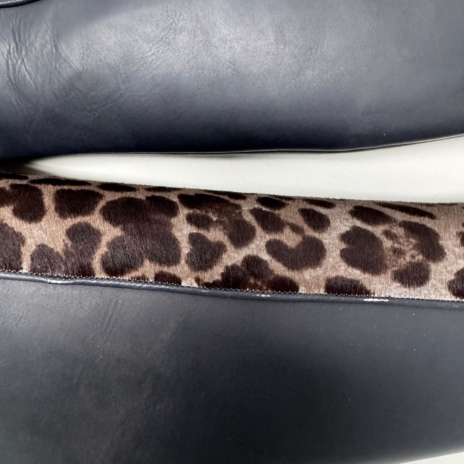 Max Mara Max Mara Women's Leopard Heeled Knee Boots Leather Mobwife Size US 7 / IT 37 - 7 Thumbnail
