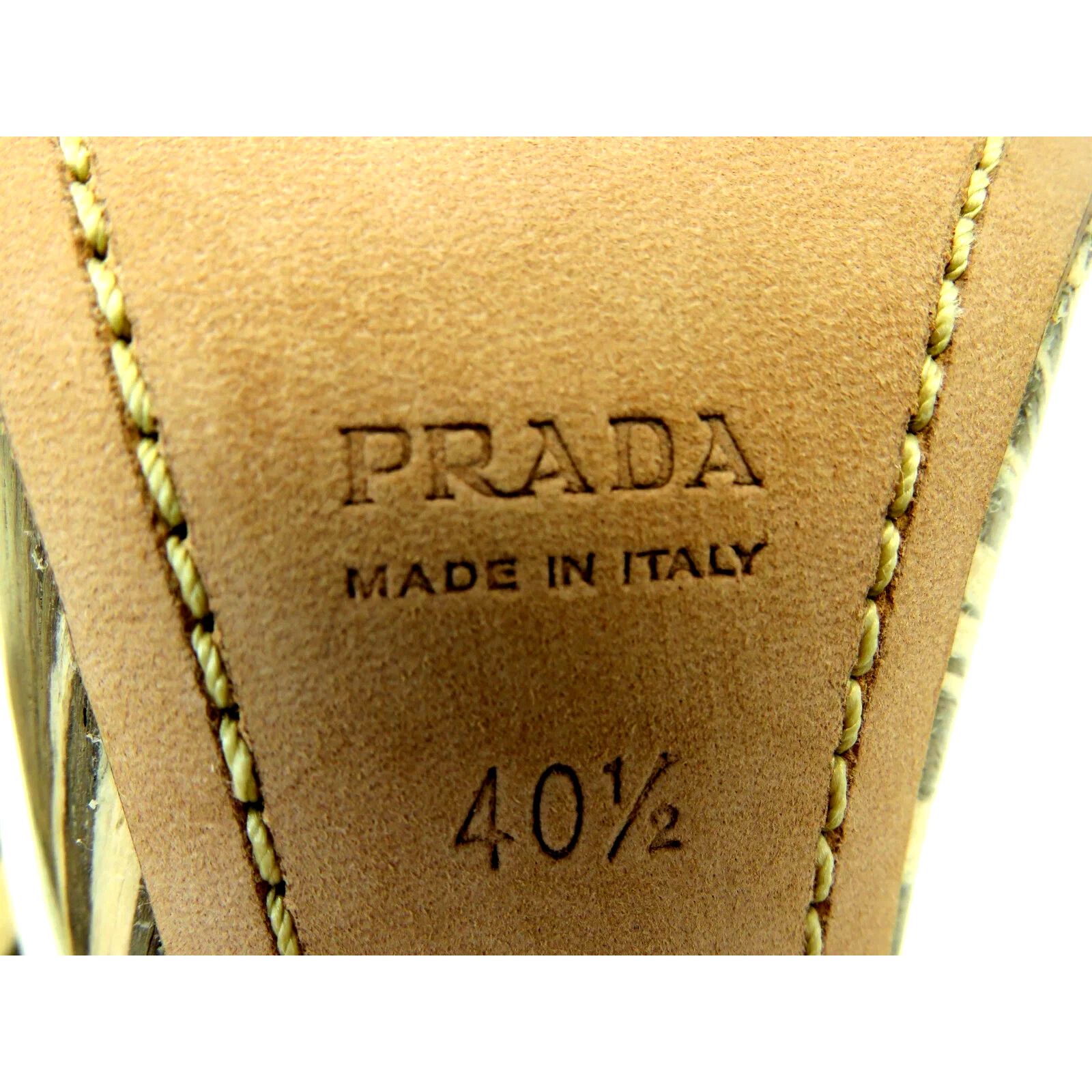 Prada PRADA 1Z647D WHITE PATENT LEATHER SANDALS PUMPS 40.5 ITALY Size US 10.5 / IT 40.5 - 11 Thumbnail