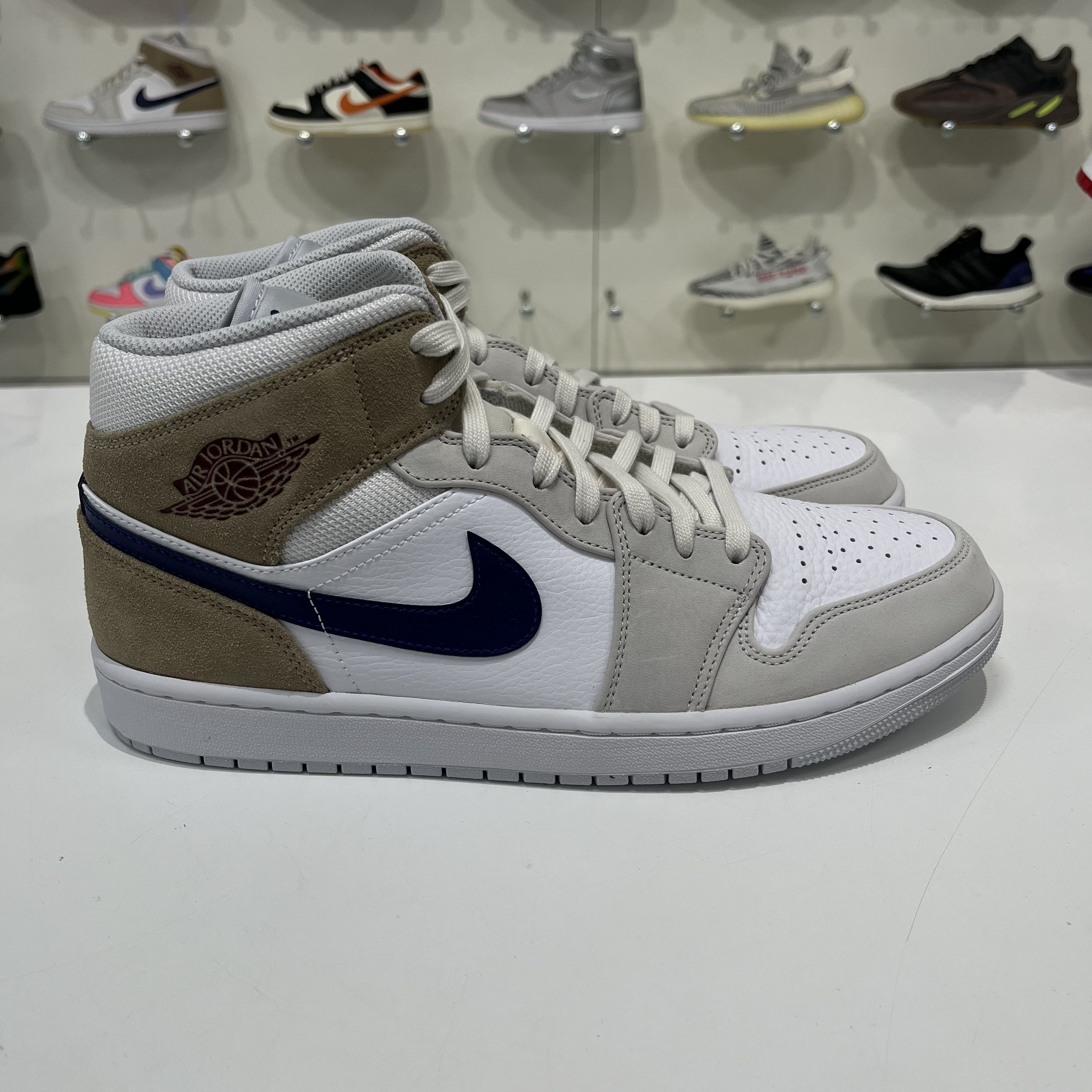 Nike Air Jordan 1 Mid Tan Suede Size US 11.5 / EU 44-45 - 4 Thumbnail