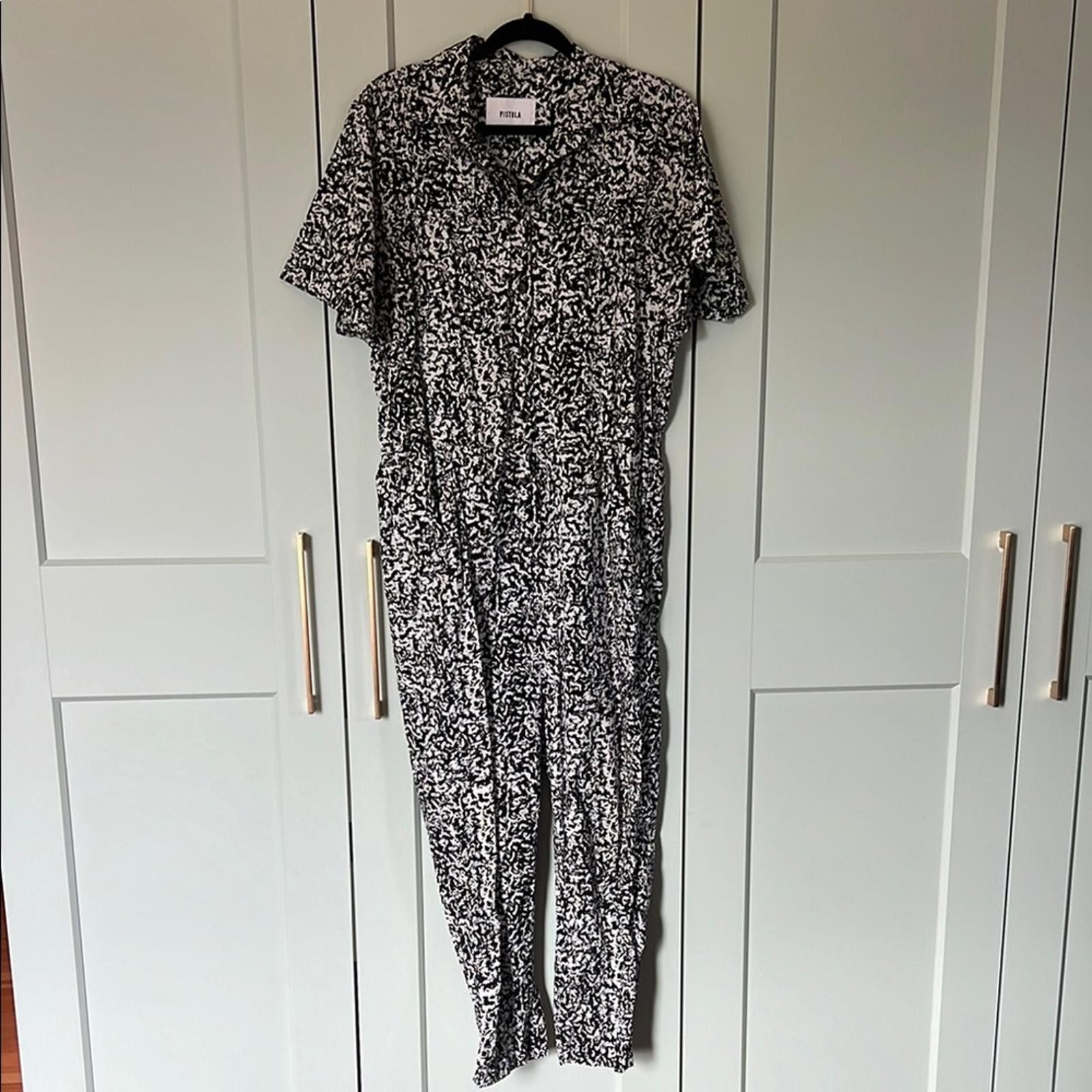 Pistol Lake Pistola Black and White Printed Jumpsuit Size 28" / US 6 / IT 42 - 4 Thumbnail