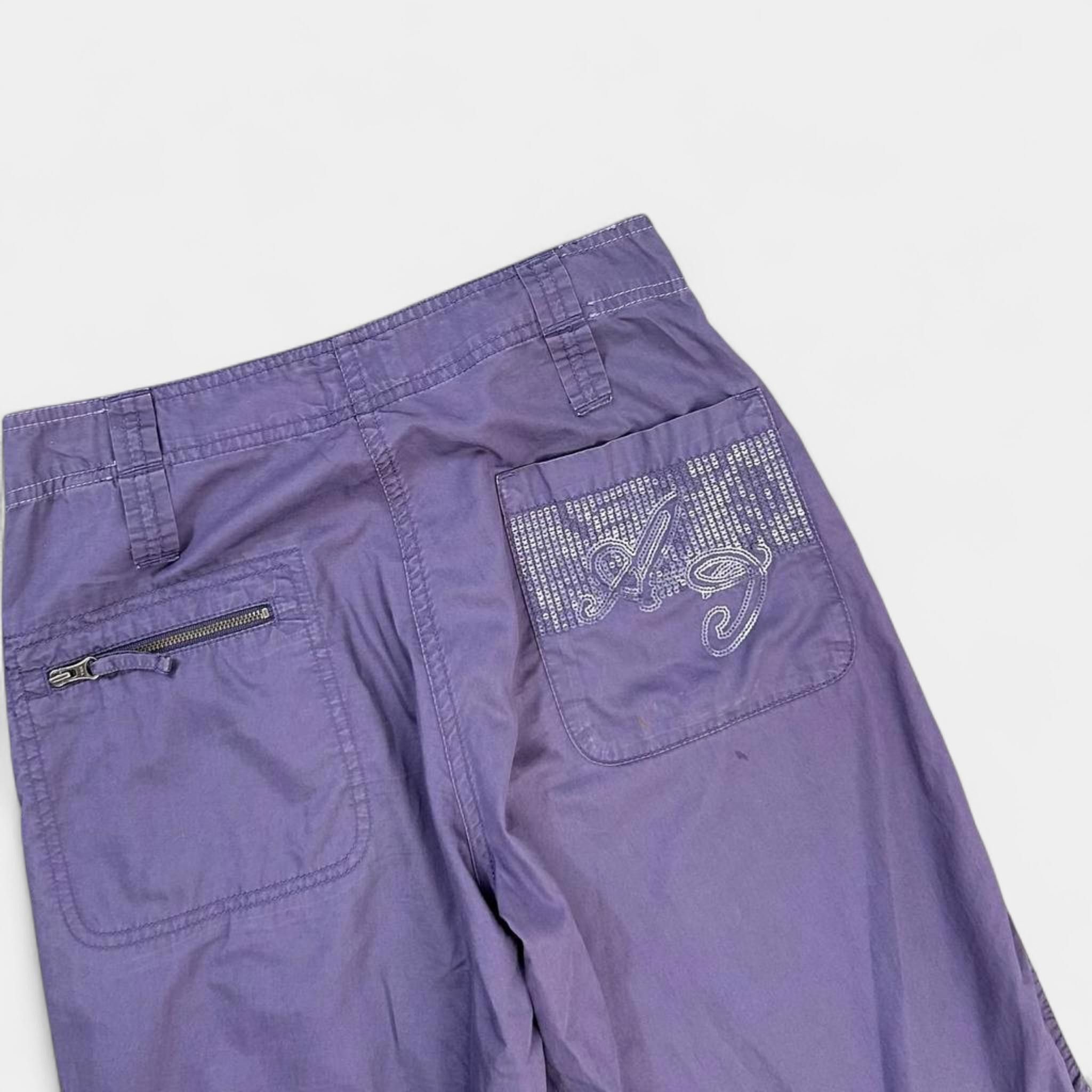 Armani Armani Jeans 2000's Cargo Purple Pants Size US 29 - 7 Thumbnail