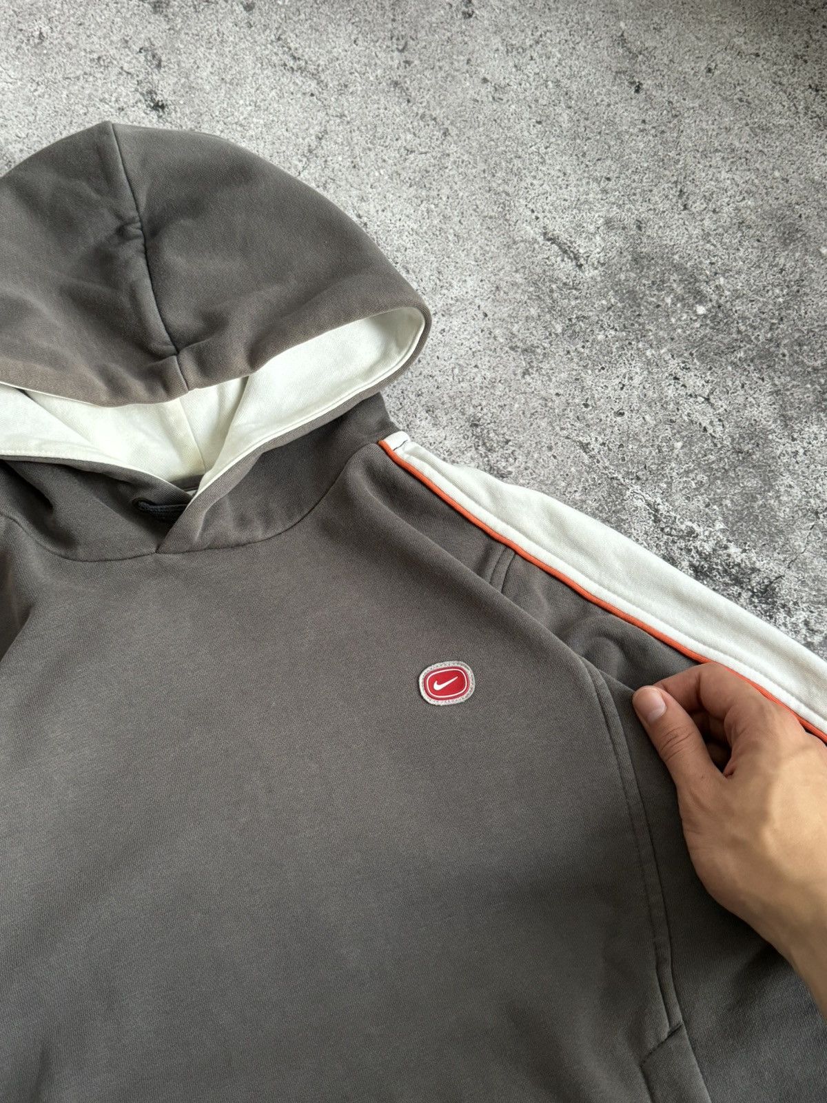 Nike × Vintage Vintage Nike COR72Z Y2K big logo faded distressed hoodie Size US S / EU 44-46 / 1 - 10 Thumbnail