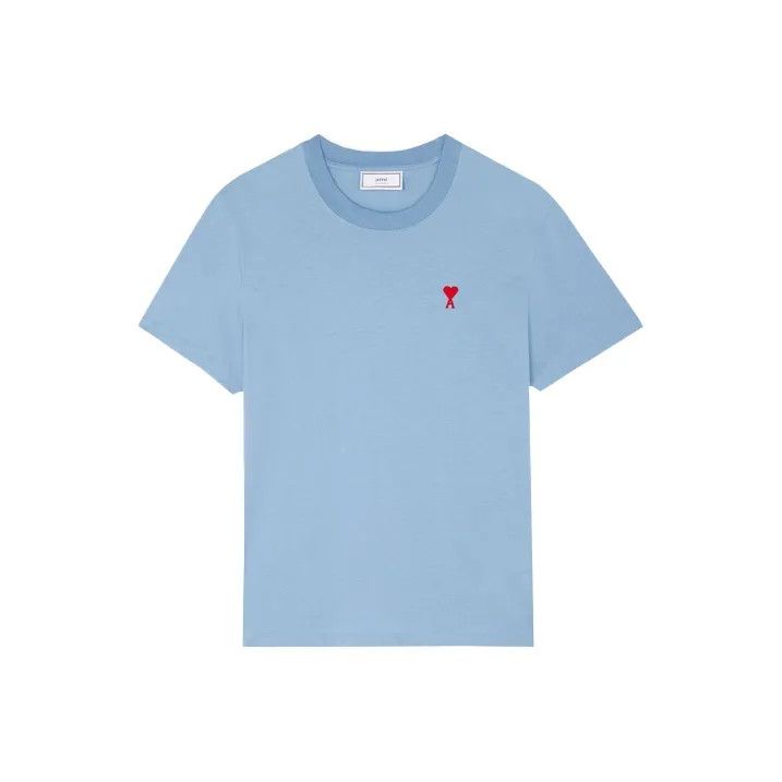 AMI AMIPARIS Casual Heart Embroidered Short Sleeve Tee 0079 Size US XL / EU 56 / 4 - 1 Thumbnail