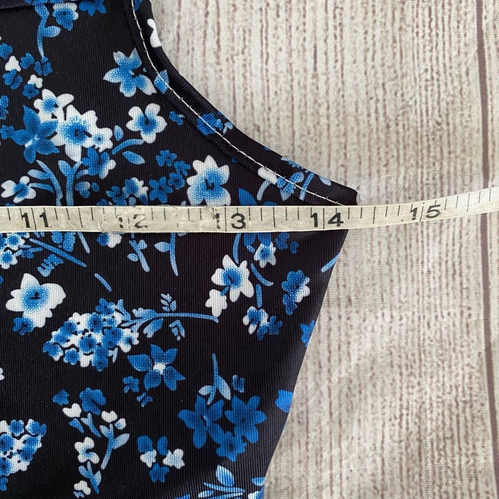Shein SHEIN women S crop floral print spaghetti strap top blue Size S / US 4 / IT 40 - 5 Thumbnail