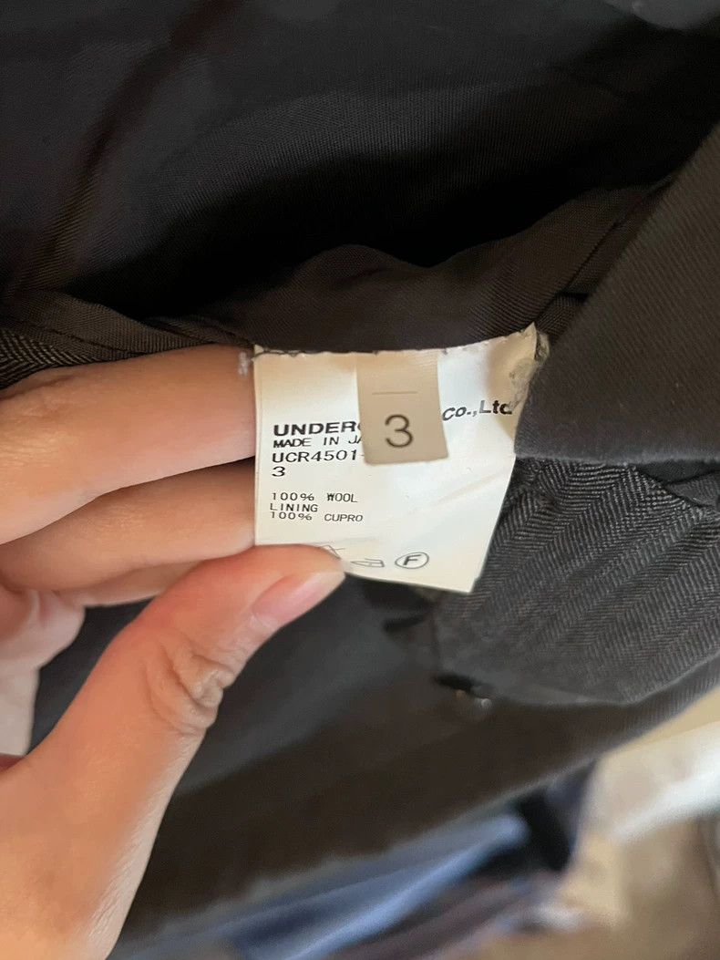 Undercover Undercover size 3 Cut line pleated pure wool trousers 2505 Size US 30 / EU 46 - 4 Thumbnail