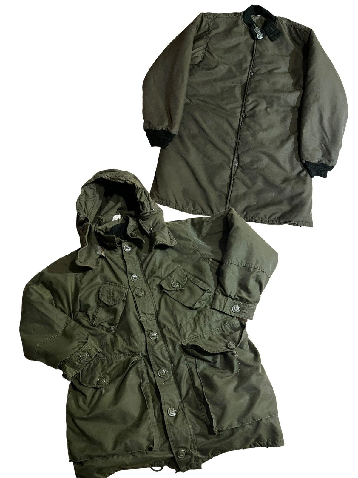 image of America x Military Vintage 1974 2 In 1 Military Parka Jacket Army 70's 80's in Army Green (Size XL)